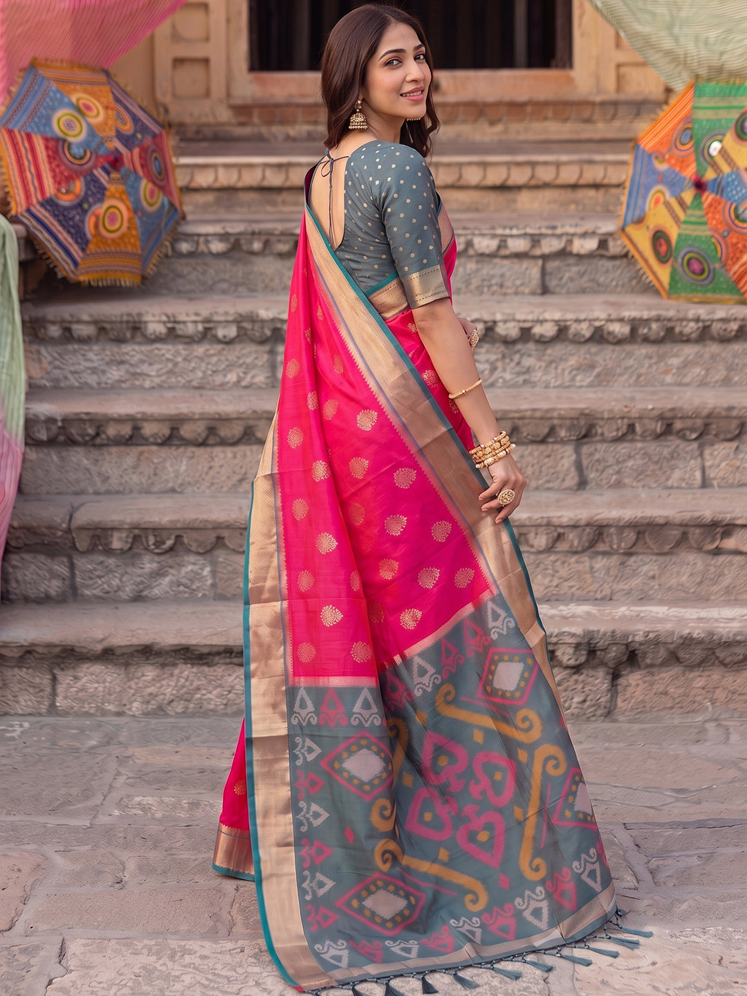 Blush Royale Silk (F) Ready To Wear Pocket Saree