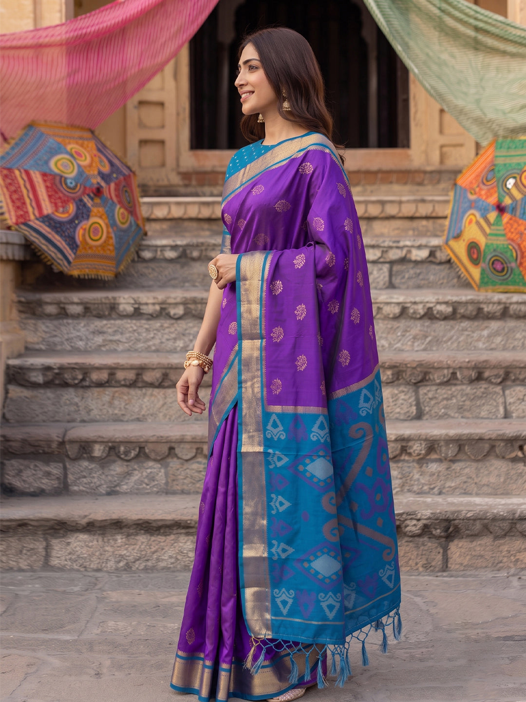 Blush Royale Silk (G) Ready To Wear Pocket Saree