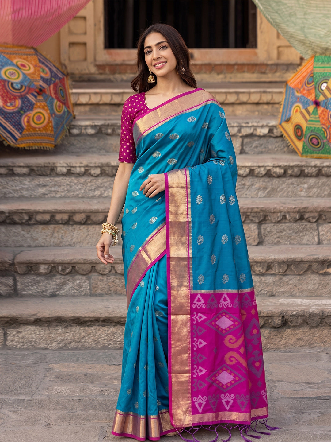Blush Royale Silk (C) Ready To Wear Pocket Saree