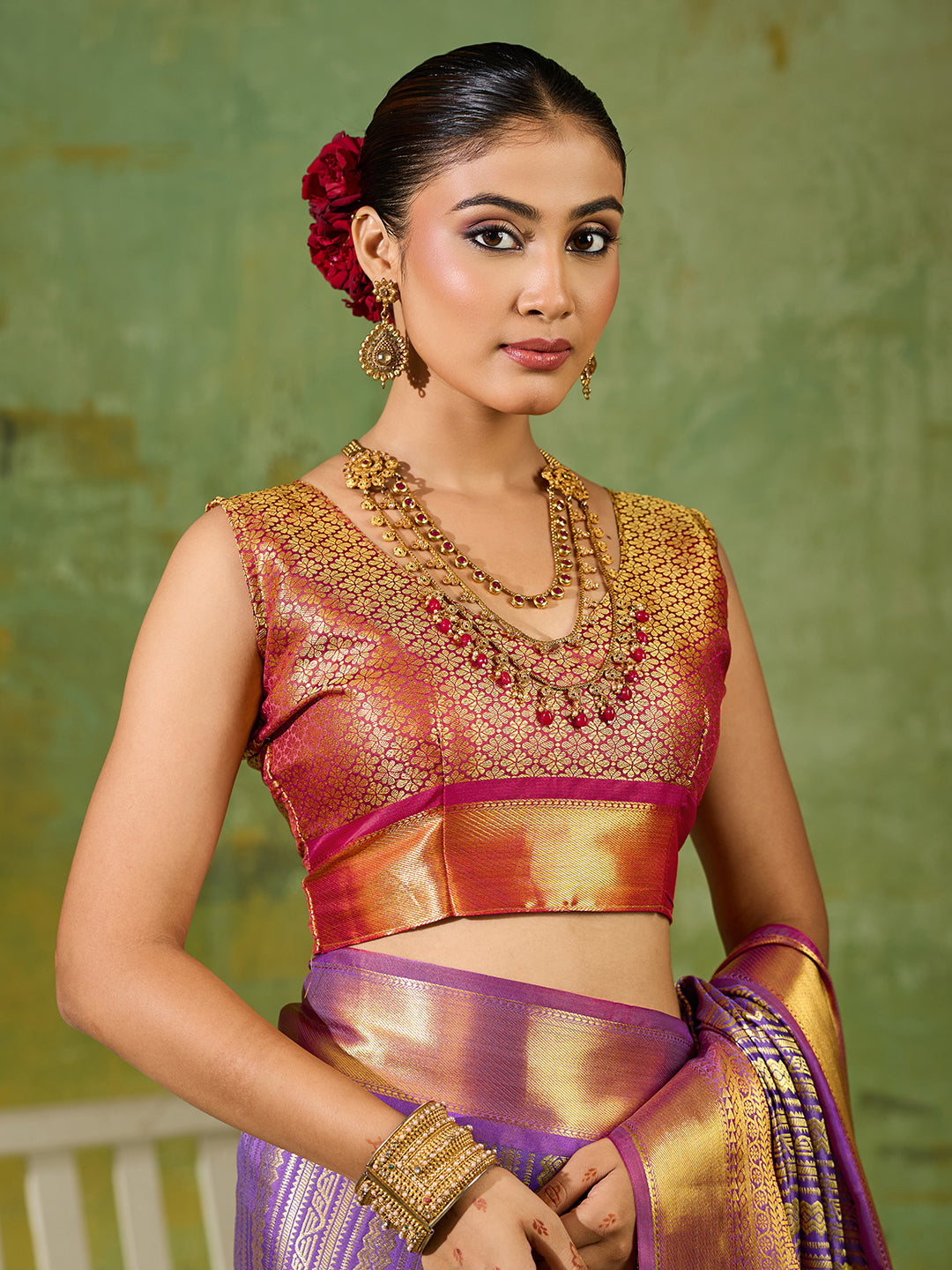 Nyra Silk Ready To Wear Pocket Saree | Lavender