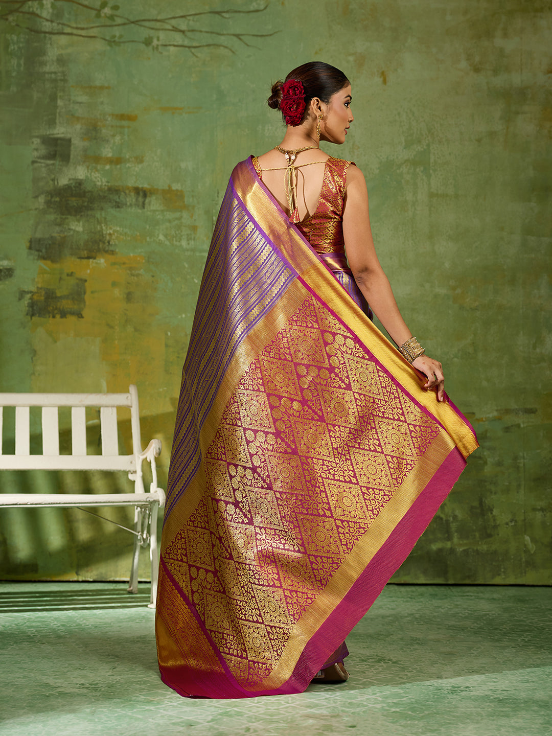 Nyra Silk Ready To Wear Pocket Saree | Lavender