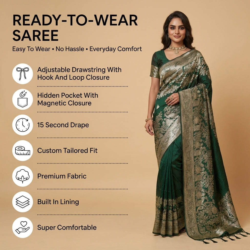 Spotlight Silk (A) Ready To Wear Pocket Saree