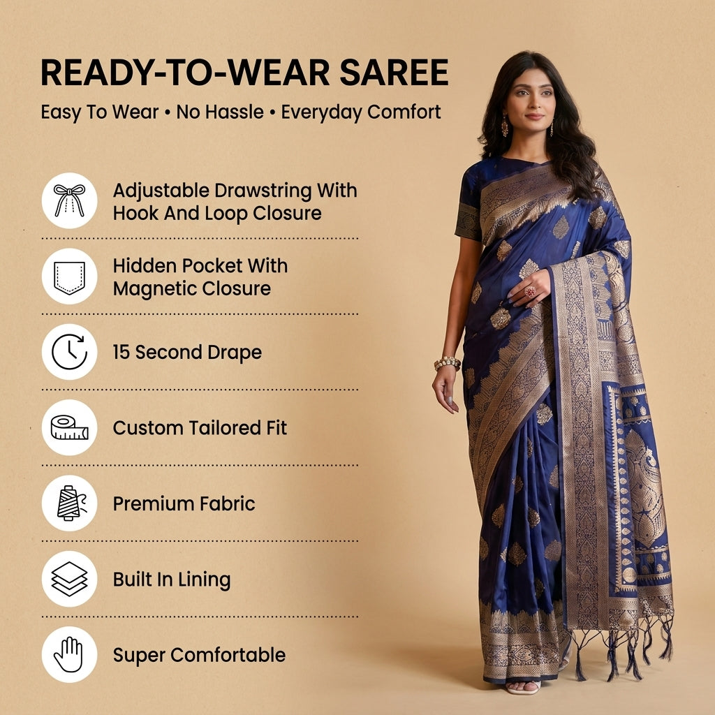 Regalia Silk (D) Ready To Wear Pocket Saree