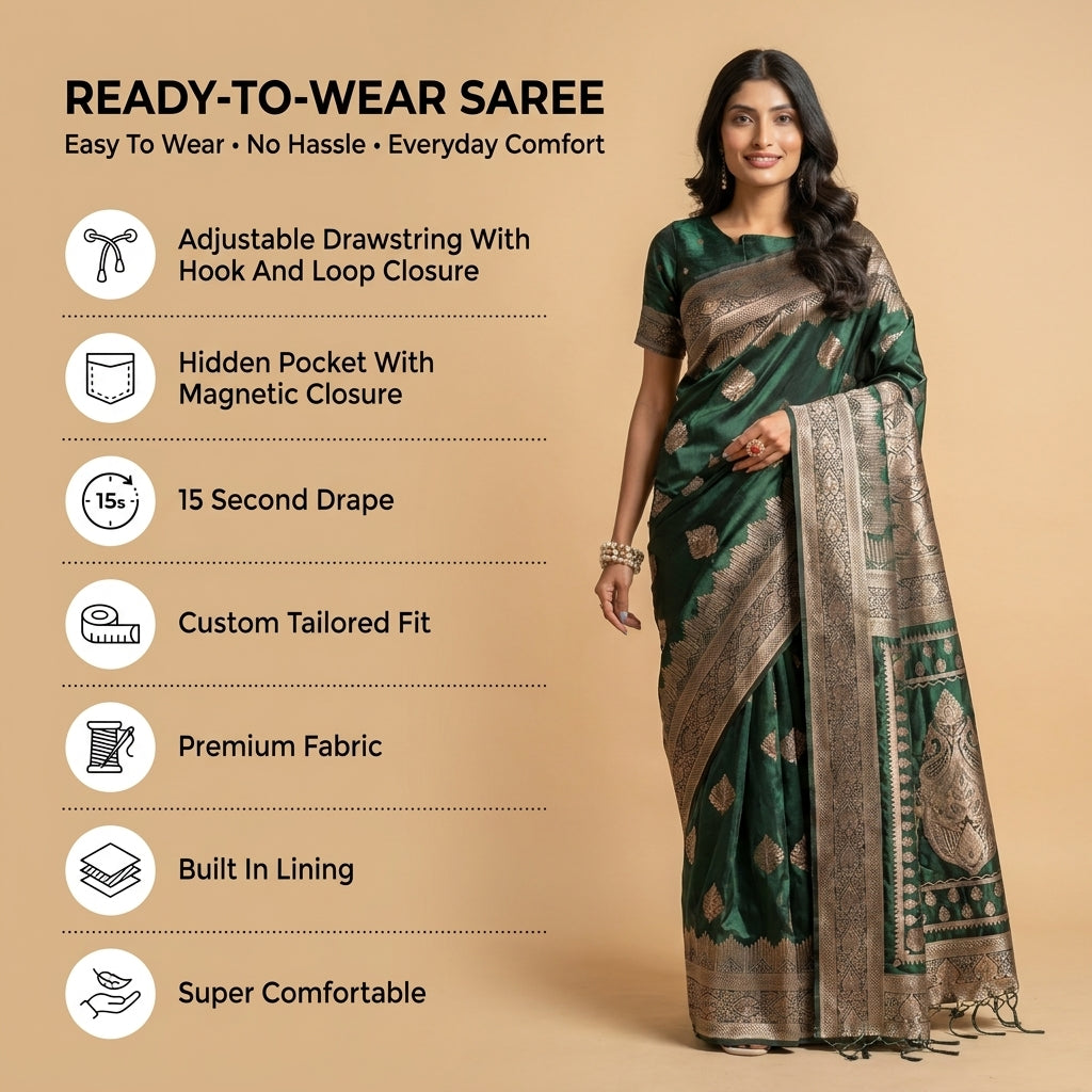 Regalia Silk (C) Ready To Wear Pocket Saree