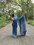 Indigo Glamour Ready-to-wear Pocket Saree