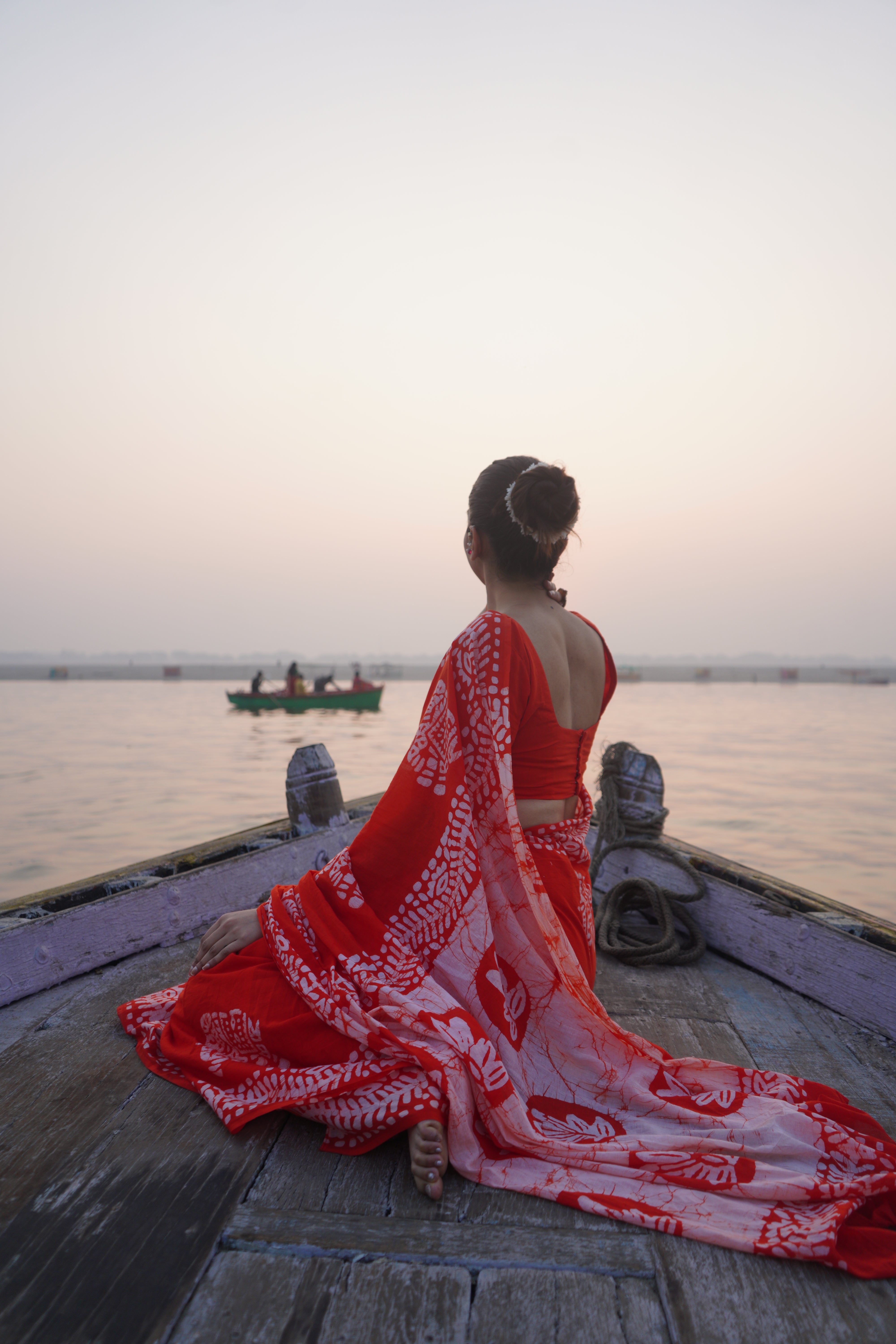 Safari Trail Mul Cotton Ready-To-Wear Pocket Saree