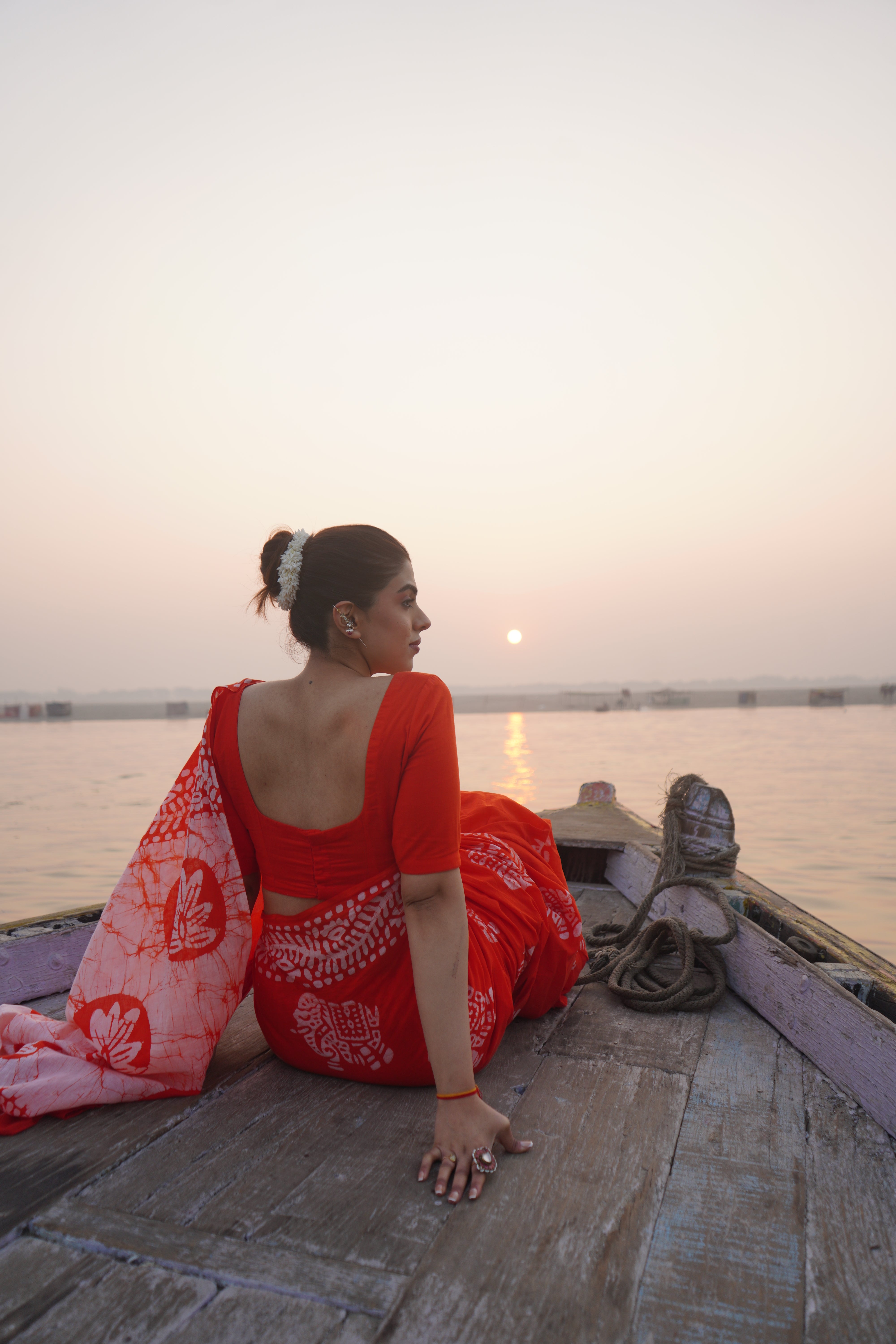 Safari Trail Mul Cotton Ready-To-Wear Pocket Saree