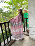Whispering Willow Mul Cotton Ready to wear pocket saree - Aseem Shakti