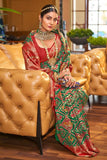 Jungle Majesty Powerloom Patola Silk Ready-To-Wear Pocket Saree
