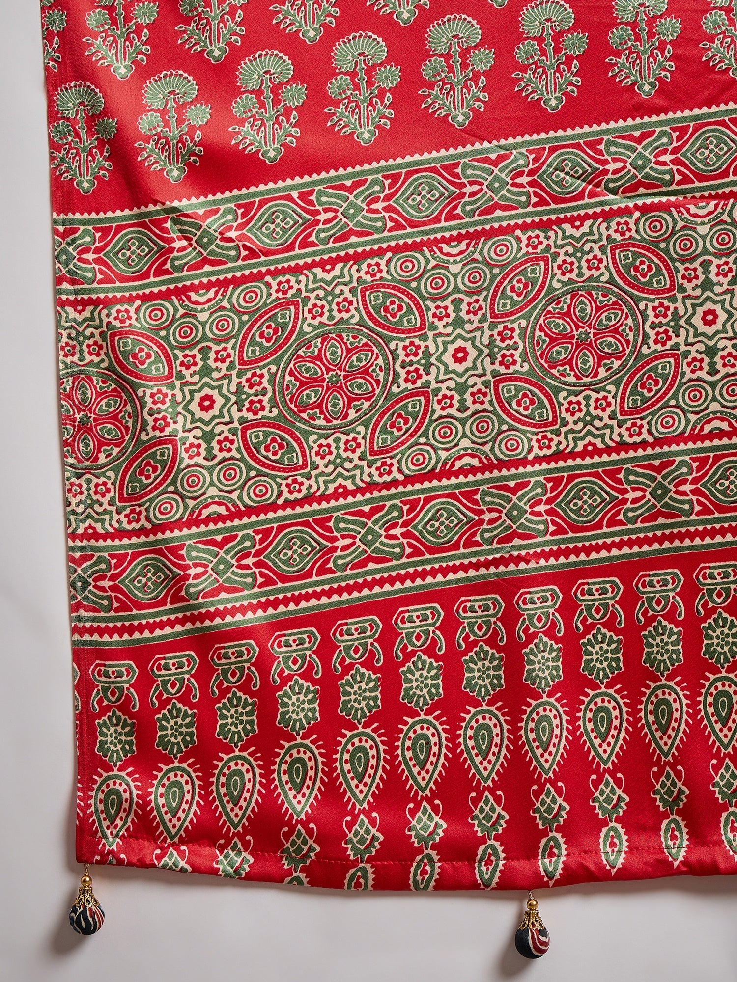 Modal Ajrakh Print (Purple) Ready To Wear Pocket Saree