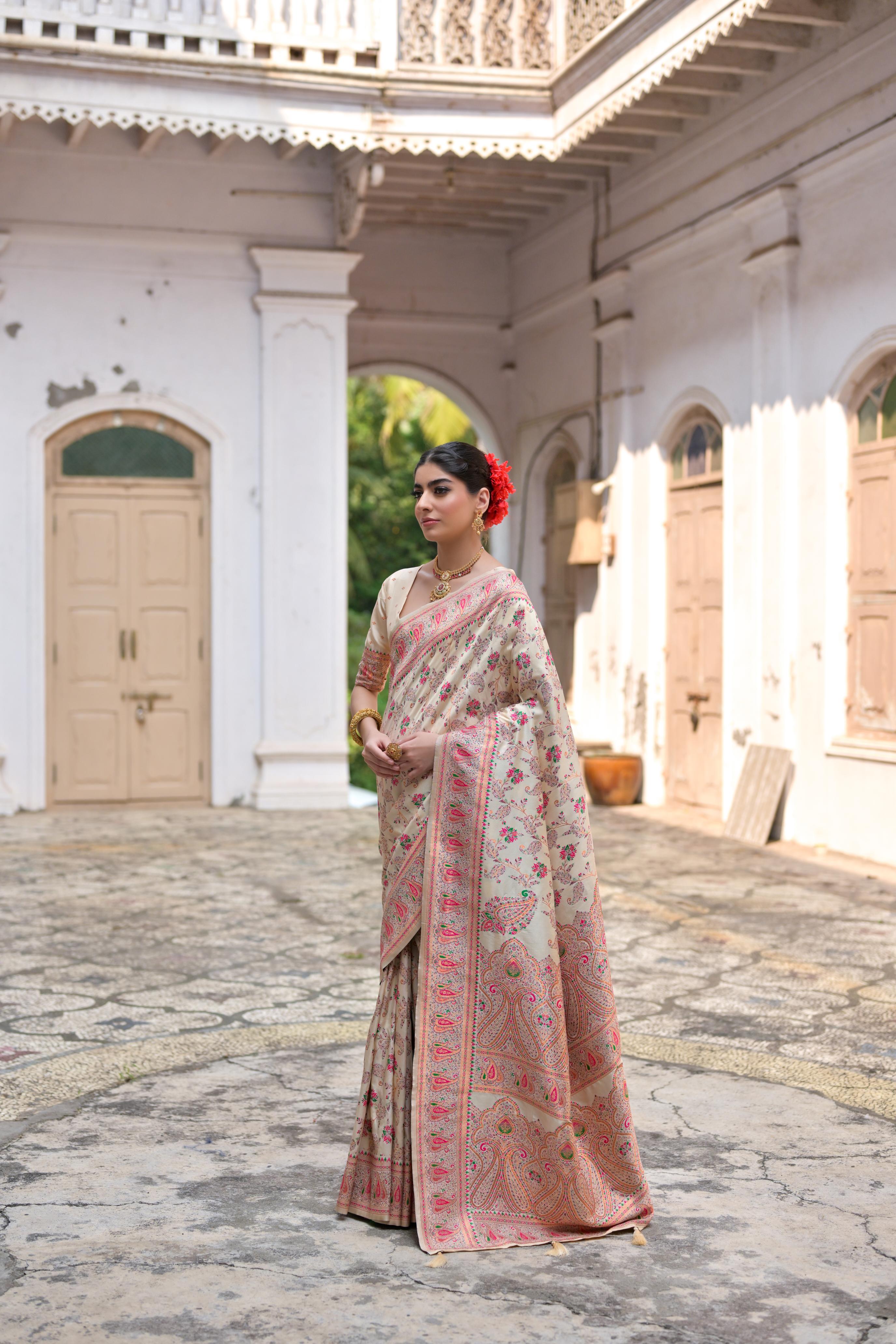 Gulnaar Powerloom Silk (C) Ready To Wear Pocket Saree