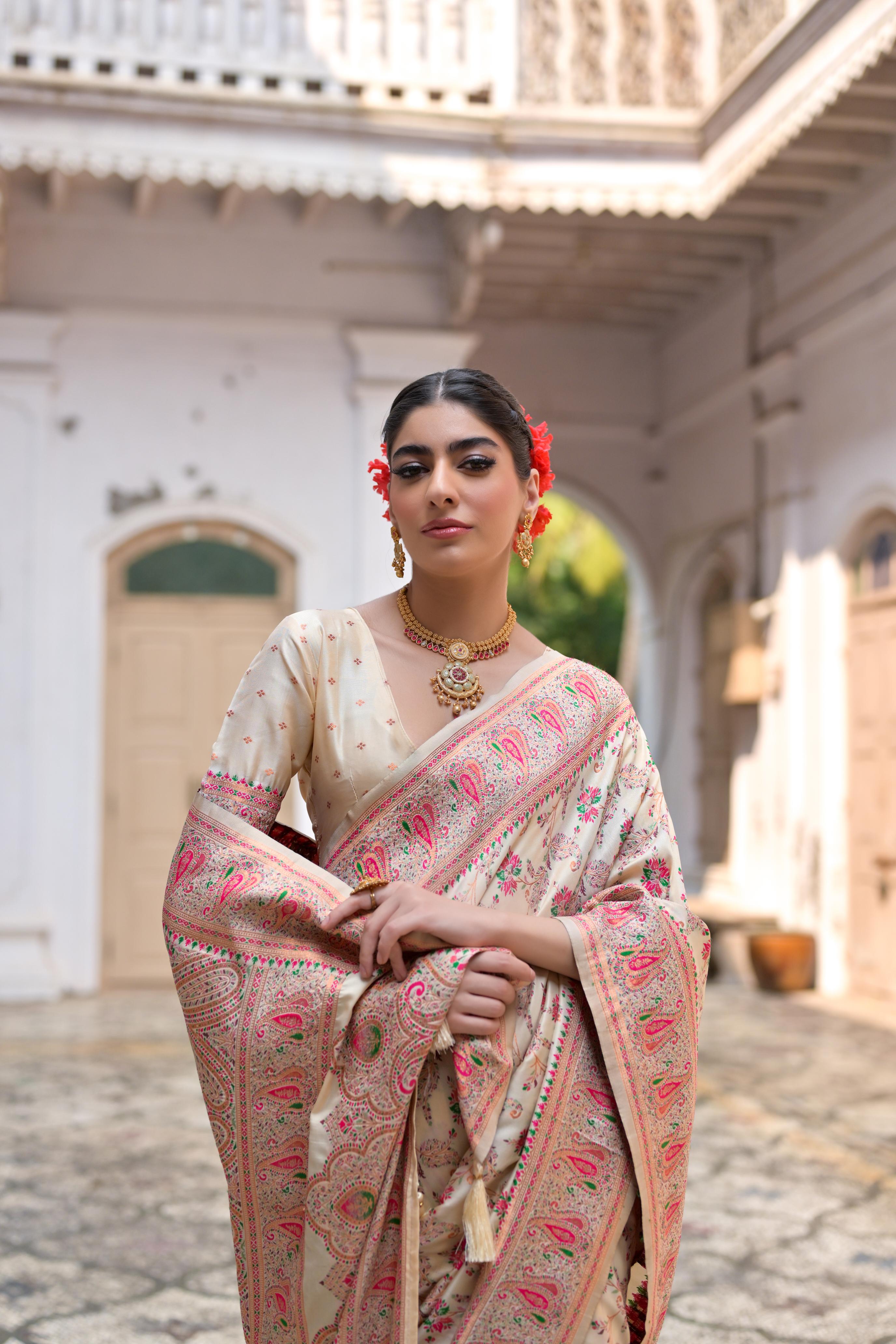 Gulnaar Powerloom Silk (C) Ready To Wear Pocket Saree