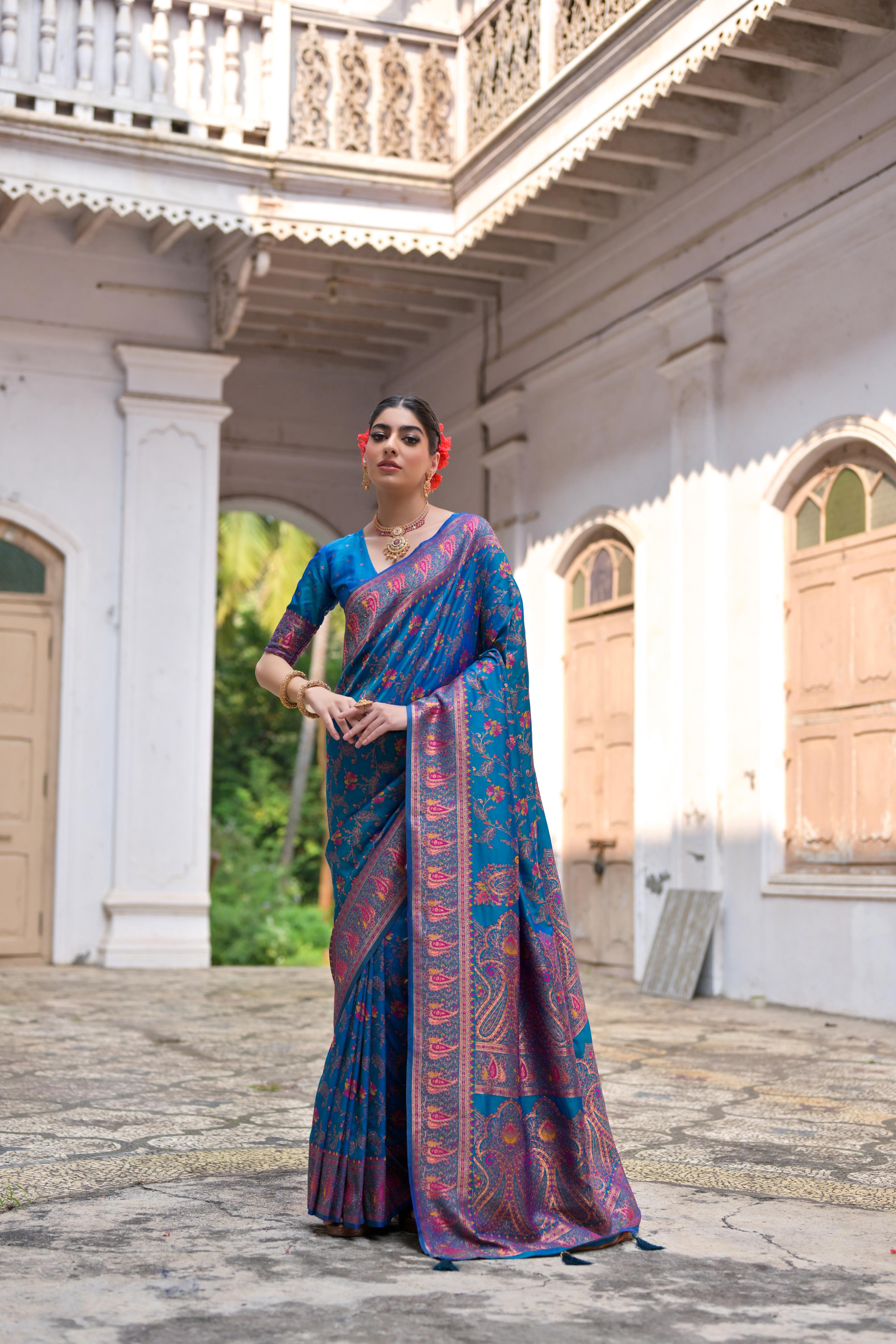 Gulnaar Powerloom Silk (H) Ready To Wear Pocket Saree