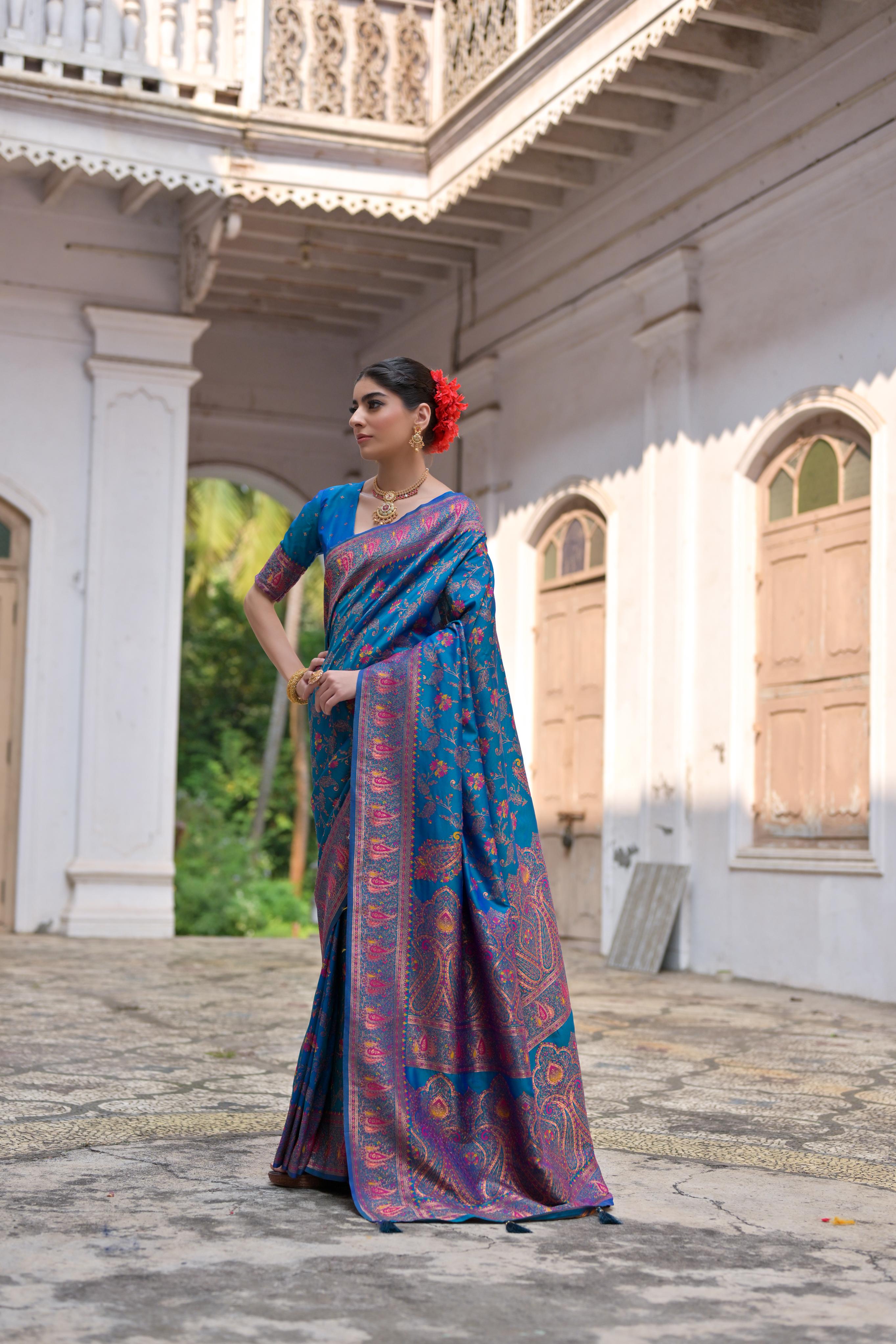 Gulnaar Powerloom Silk (H) Ready To Wear Pocket Saree