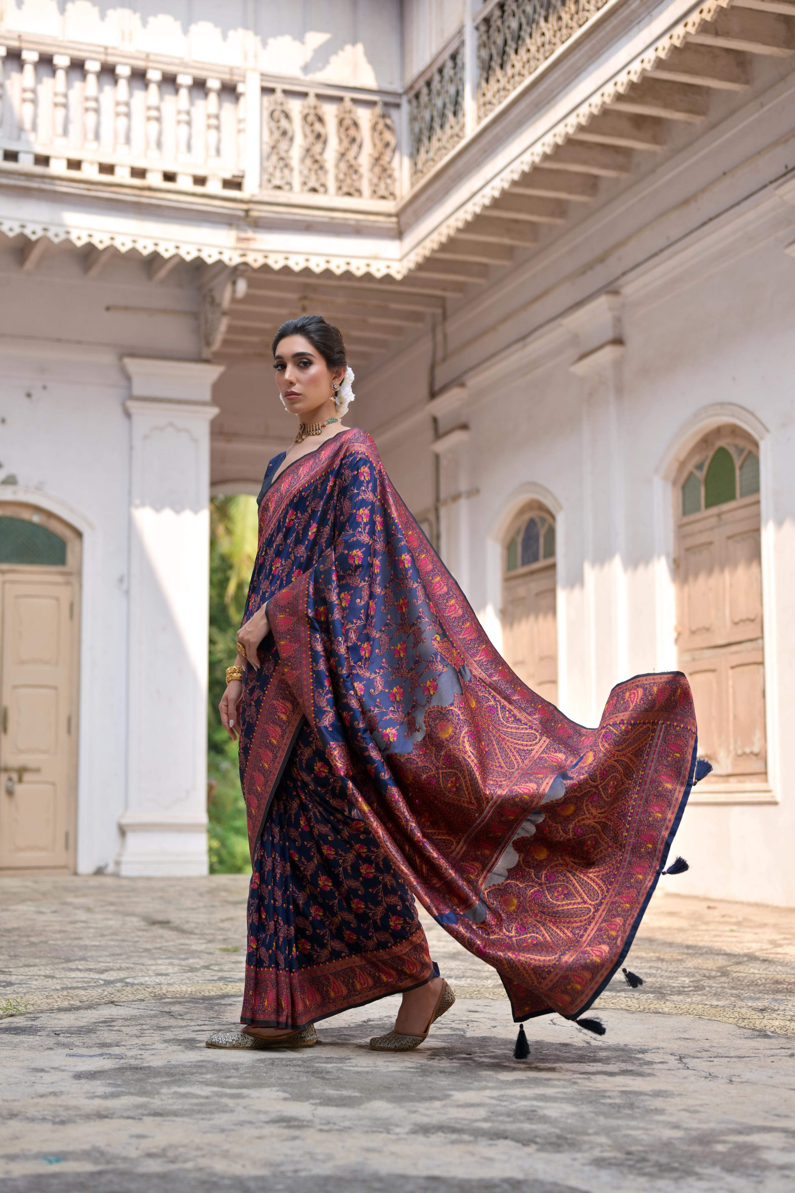 Gulnaar Powerloom Silk (G) Ready To Wear Pocket Saree
