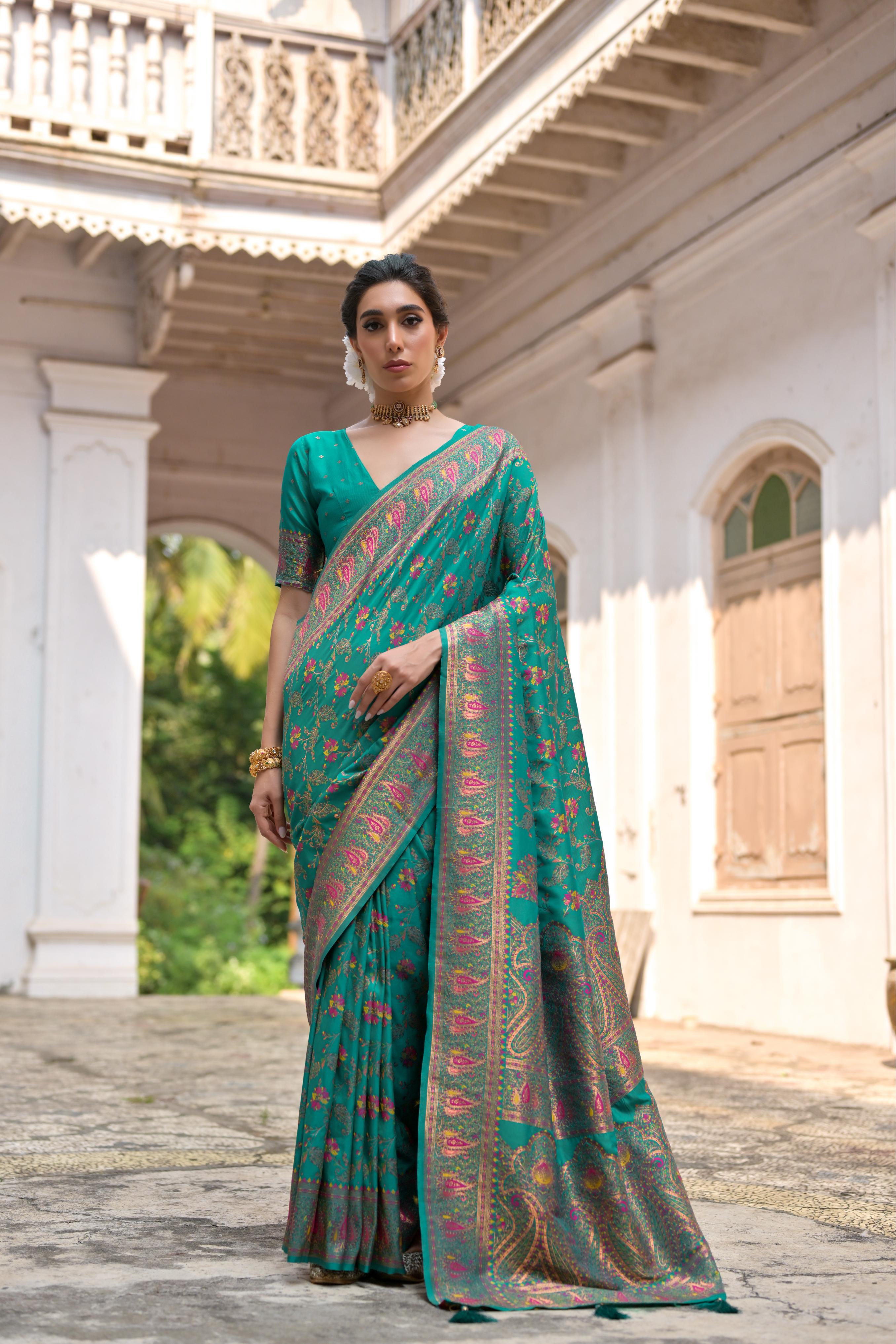 Gulnaar Powerloom Silk (E) Ready To Wear Pocket Saree