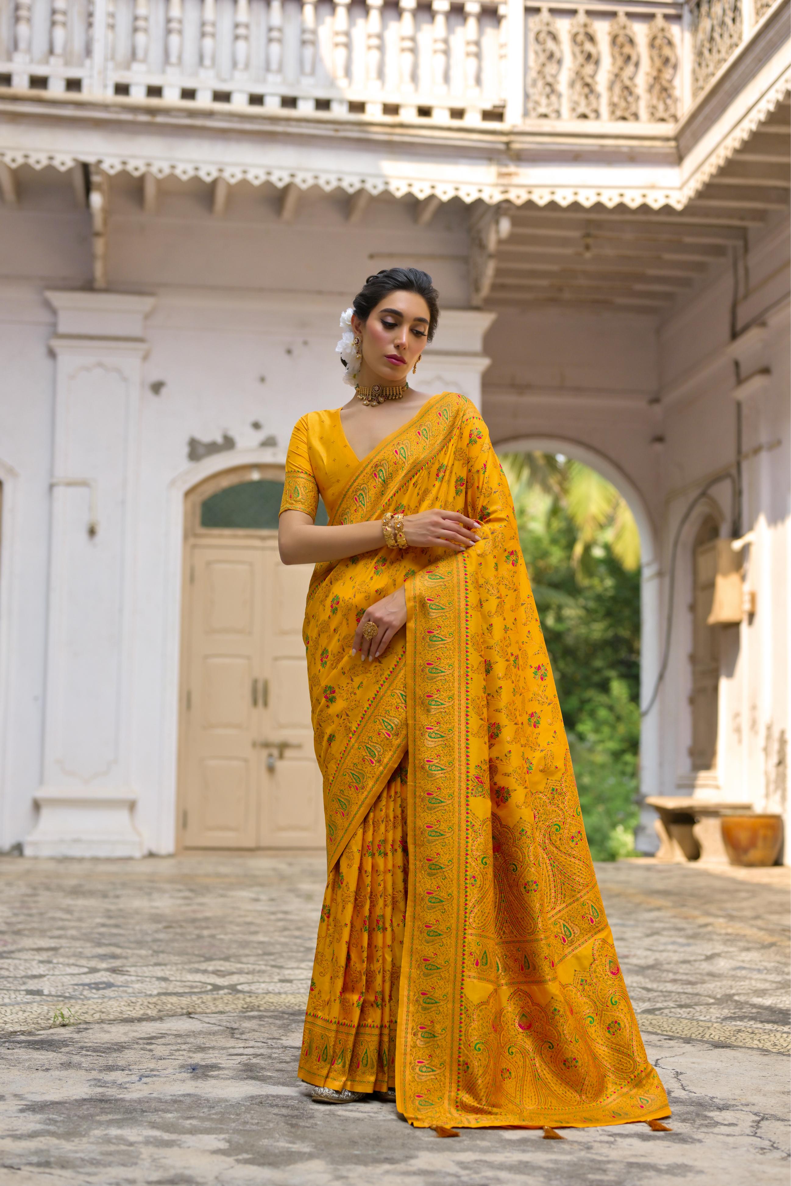 Gulnaar Powerloom Silk (D) Ready To Wear Pocket Saree