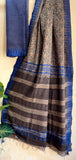 Linen Hand Block Printed Saree