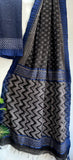 Linen Hand Block Printed Saree
