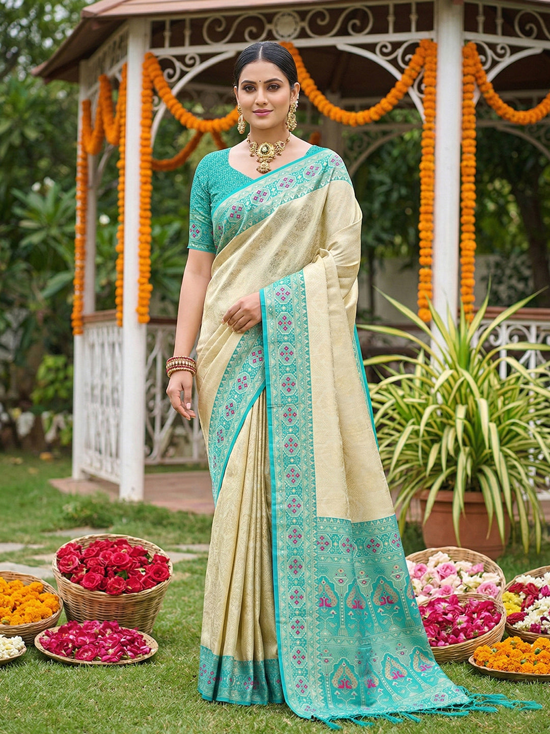 Subtle Splendor Banarasi Silk (D) Ready To Wear Pocket Saree