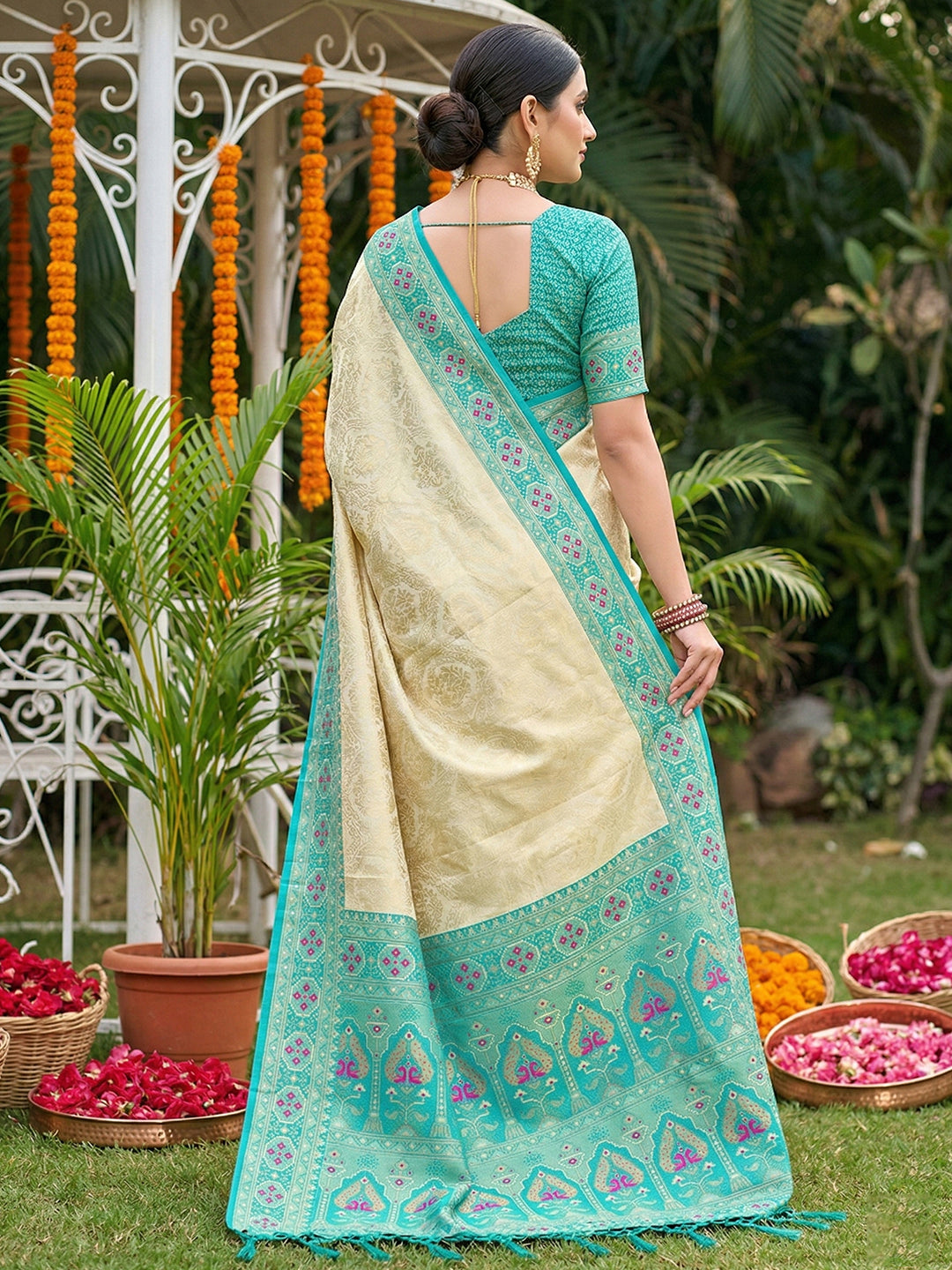 Subtle Splendor Banarasi Silk (D) Ready To Wear Pocket Saree