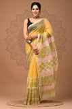 Mellow Yellow Ready-to-wear Pocket Saree