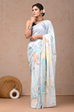 Pacific Marble Mul Cotton Ready-To-Wear Pocket Saree