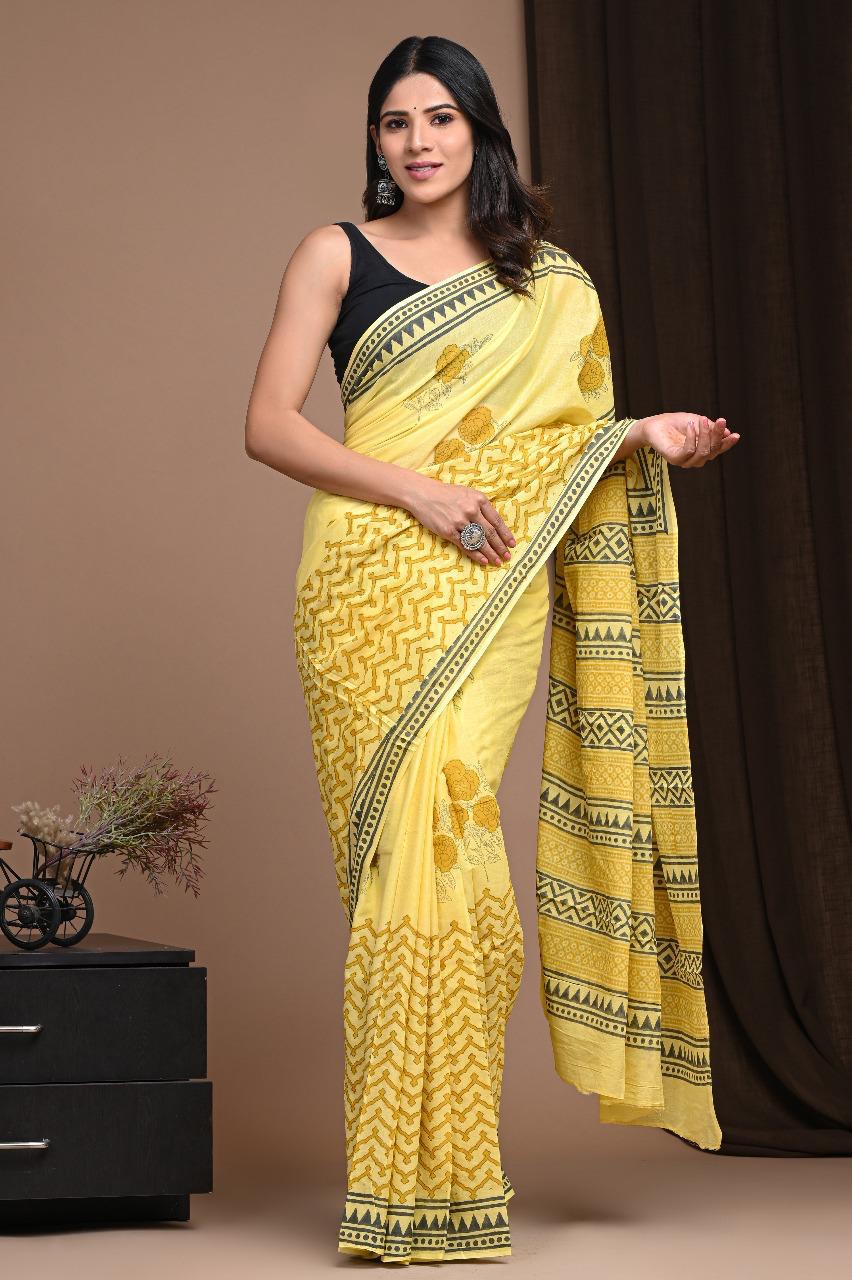 The Light Loom Mul Cotton Ready To Wear Pocket Saree