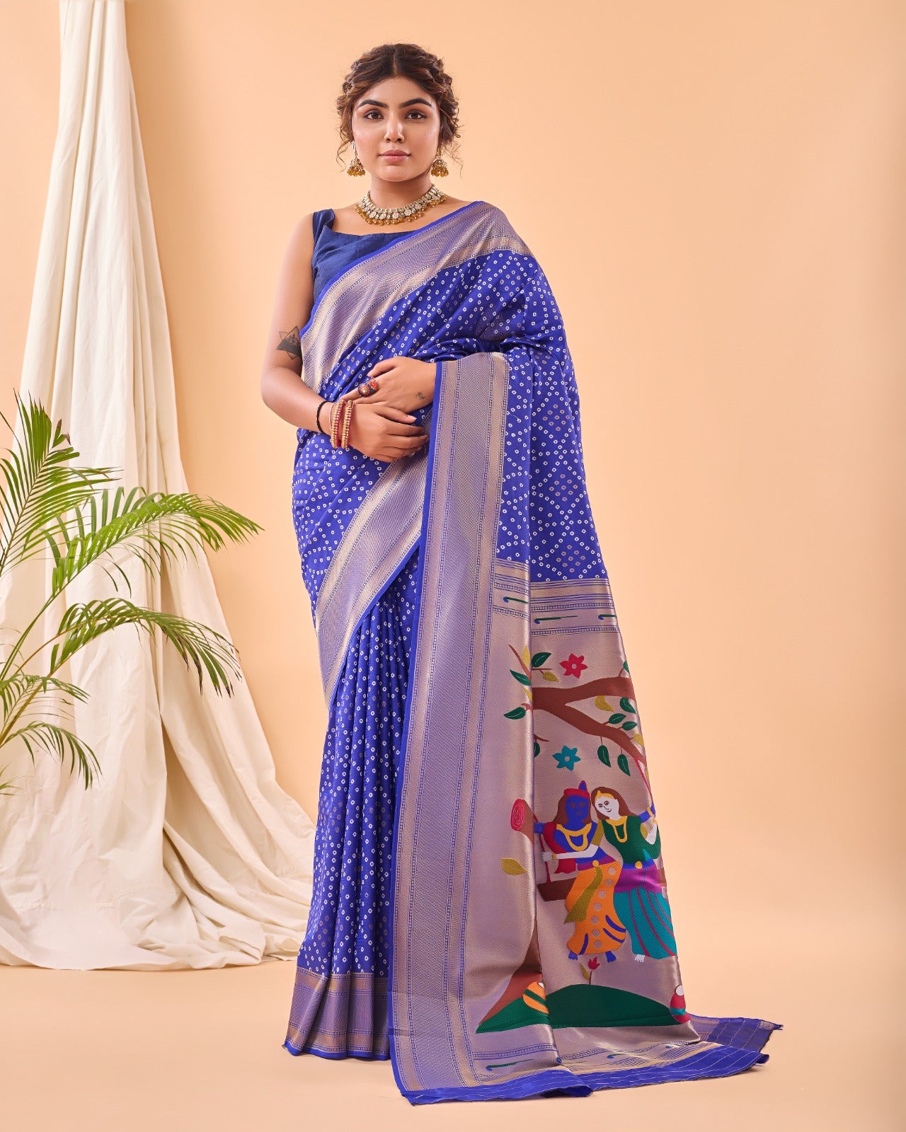 Bandhej Paithani (E) Ready To Wear Pocket Saree