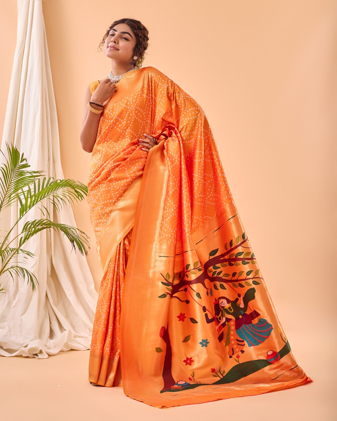 Bandhej Paithani (D) Ready To Wear Pocket Saree