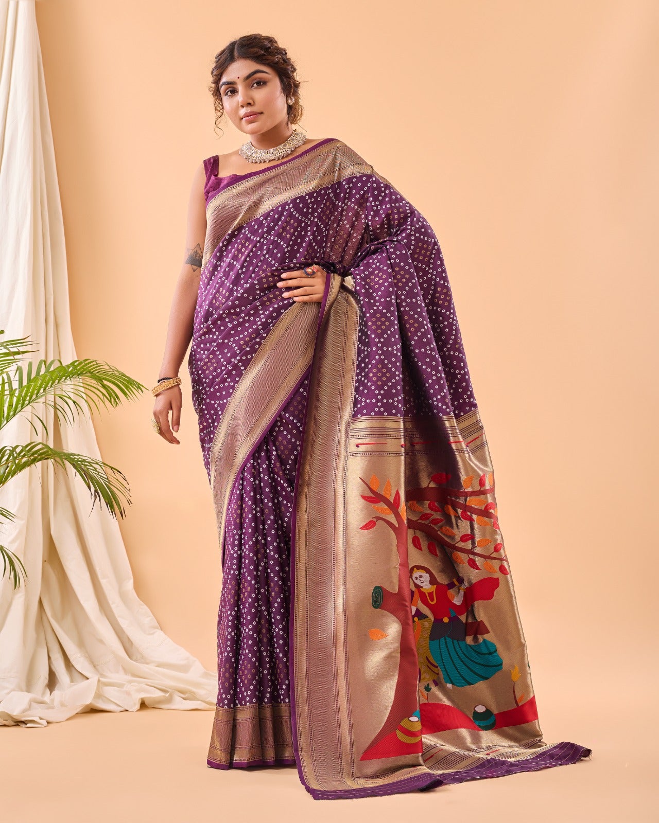 Bandhej Paithani (C) Ready To Wear Pocket Saree