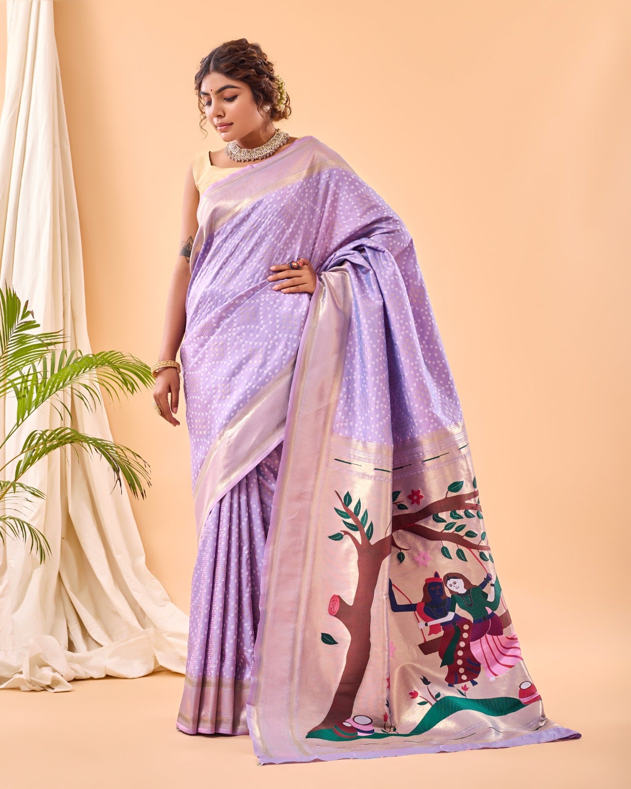 Bandhej Paithani (B) Ready To Wear Pocket Saree