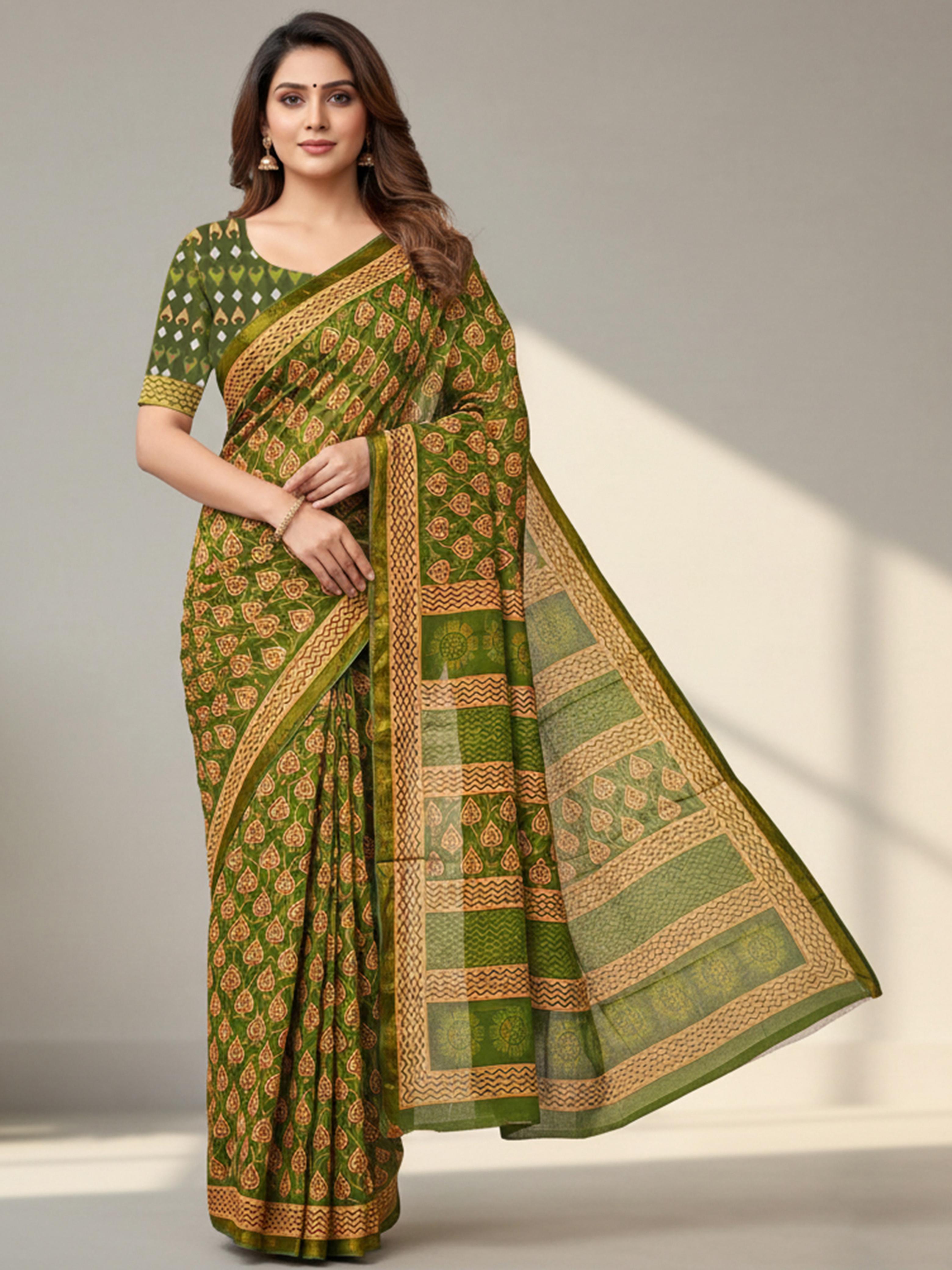 Modal Mul Cotton (F) Ready To Wear Pocket Saree