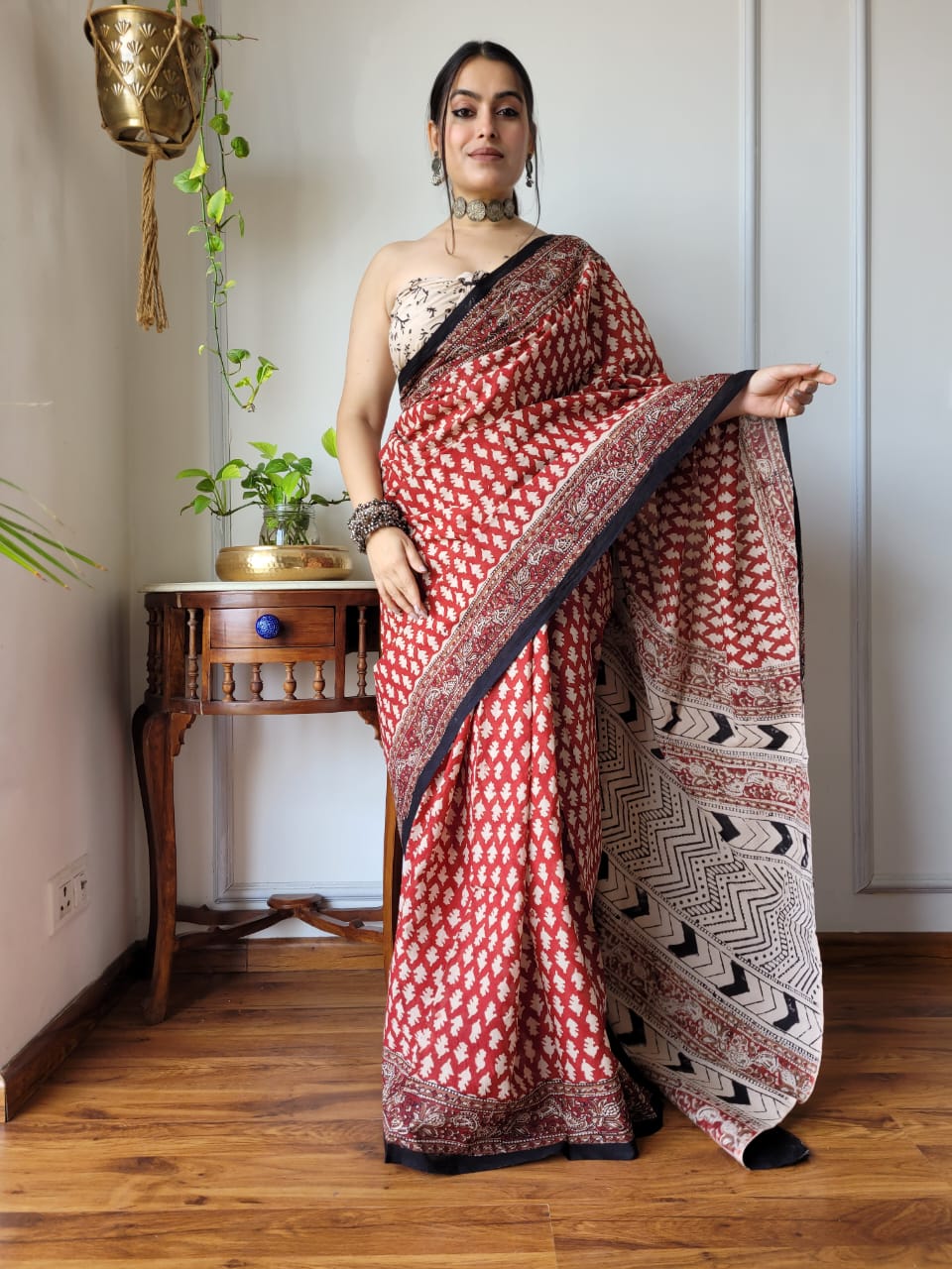 Whispers of Cotton (K) Ready To Wear Pocket Saree