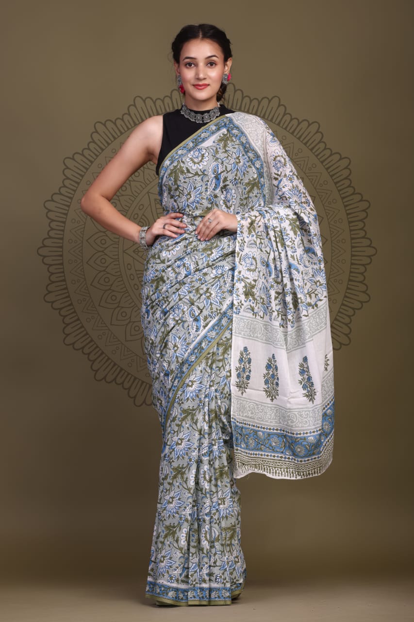 Aangan Mul Cotton (K) Ready To Wear Pocket Saree