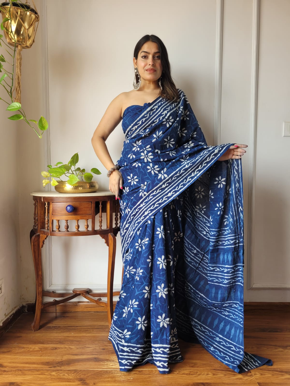 Aangan Mul Cotton (C) Ready To Wear Pocket Saree