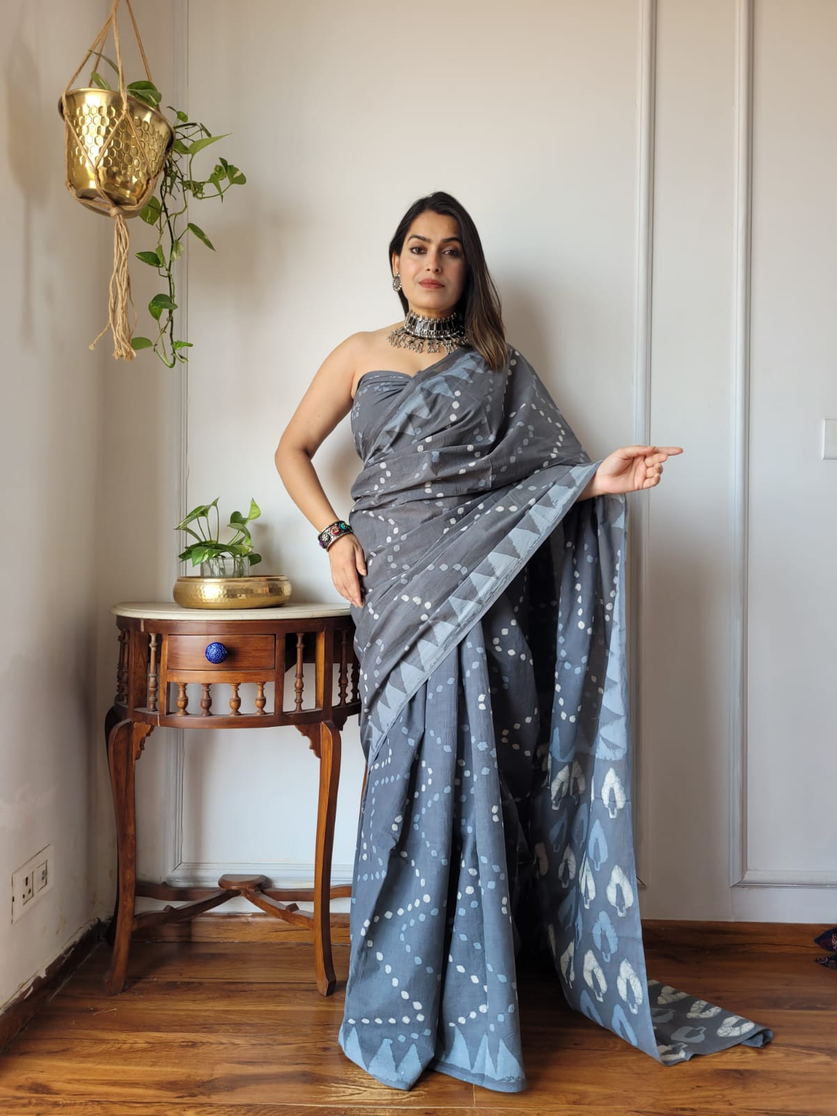 Whispers of Cotton (K) Ready To Wear Pocket Saree