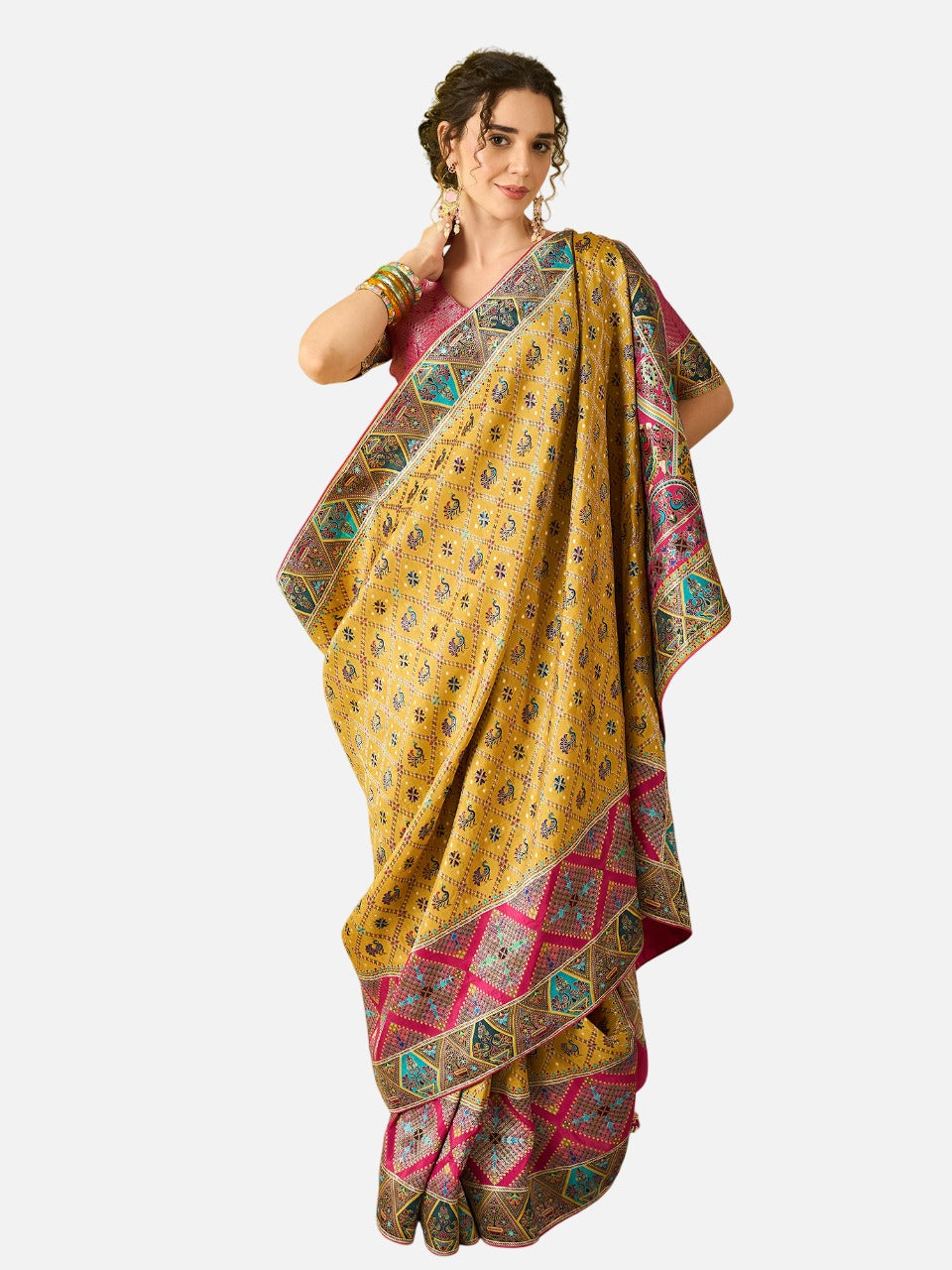 Devyani Dola Silk Ready To Wear Pocket Saree