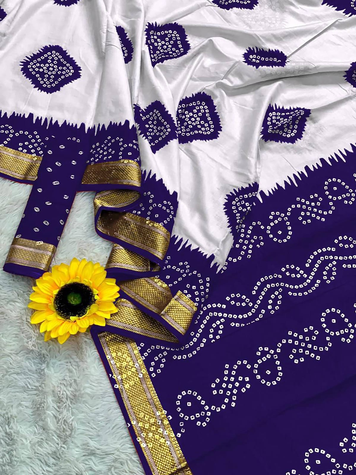 Ayati Bandhej Cotton (C) Ready To Wear Pocket Saree