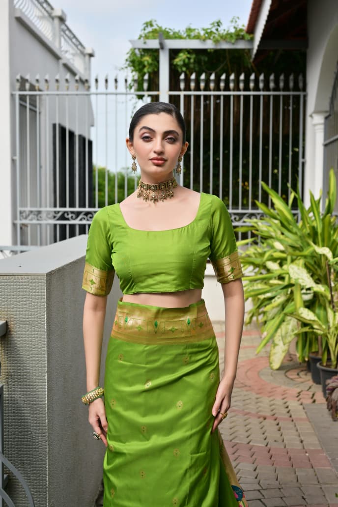 Utsav Umang Powerloom Paithani Silk (D) Ready To Wear Pocket Saree