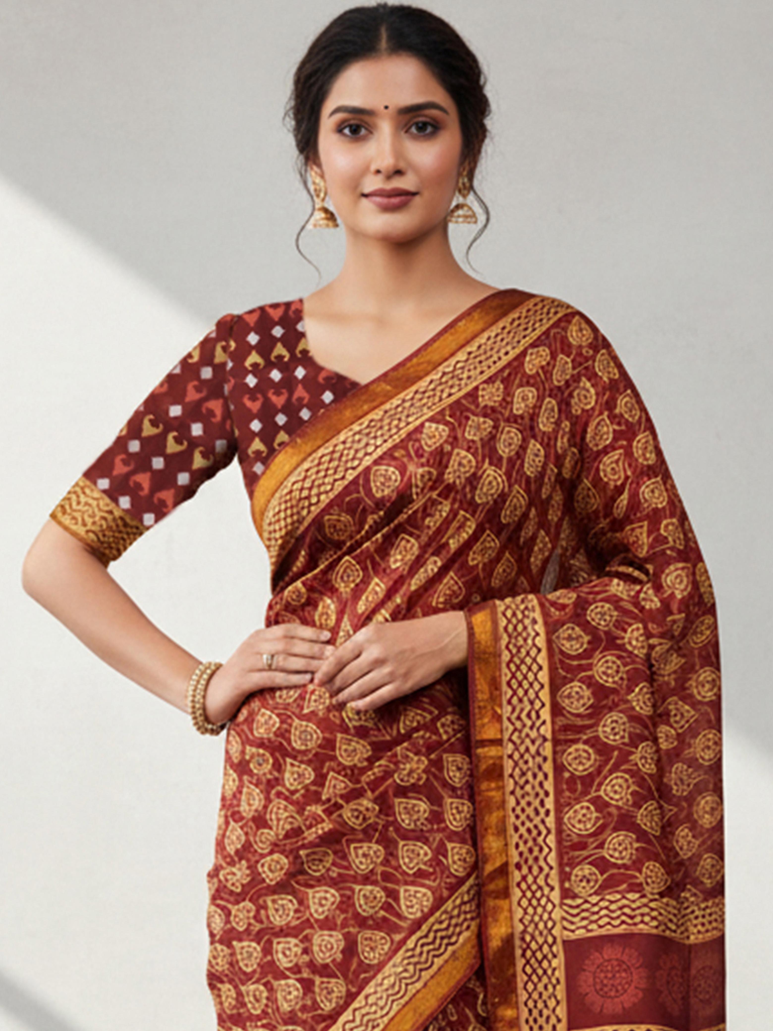 Modal Mul Cotton (E) Ready To Wear Pocket Saree
