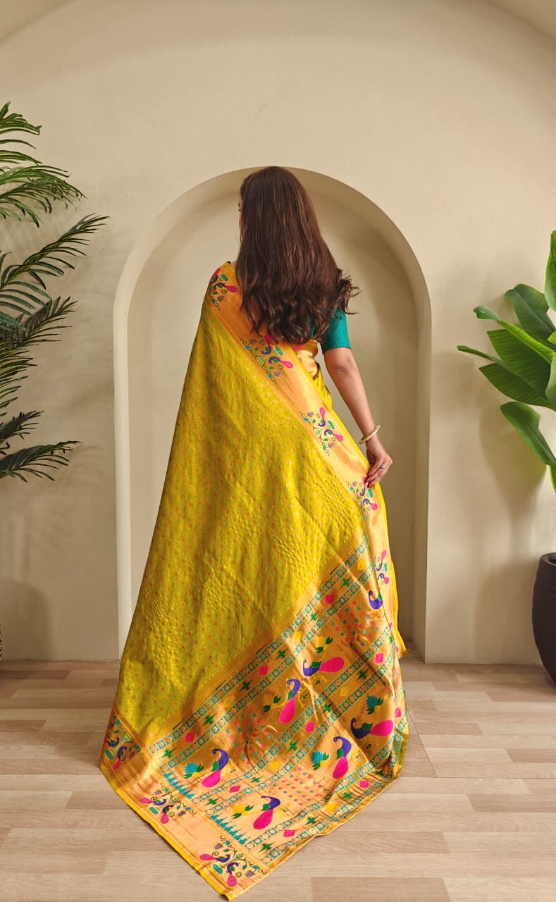 Anand Arpan Powerloom Paithani Silk (G) Ready To Wear Pocket Saree