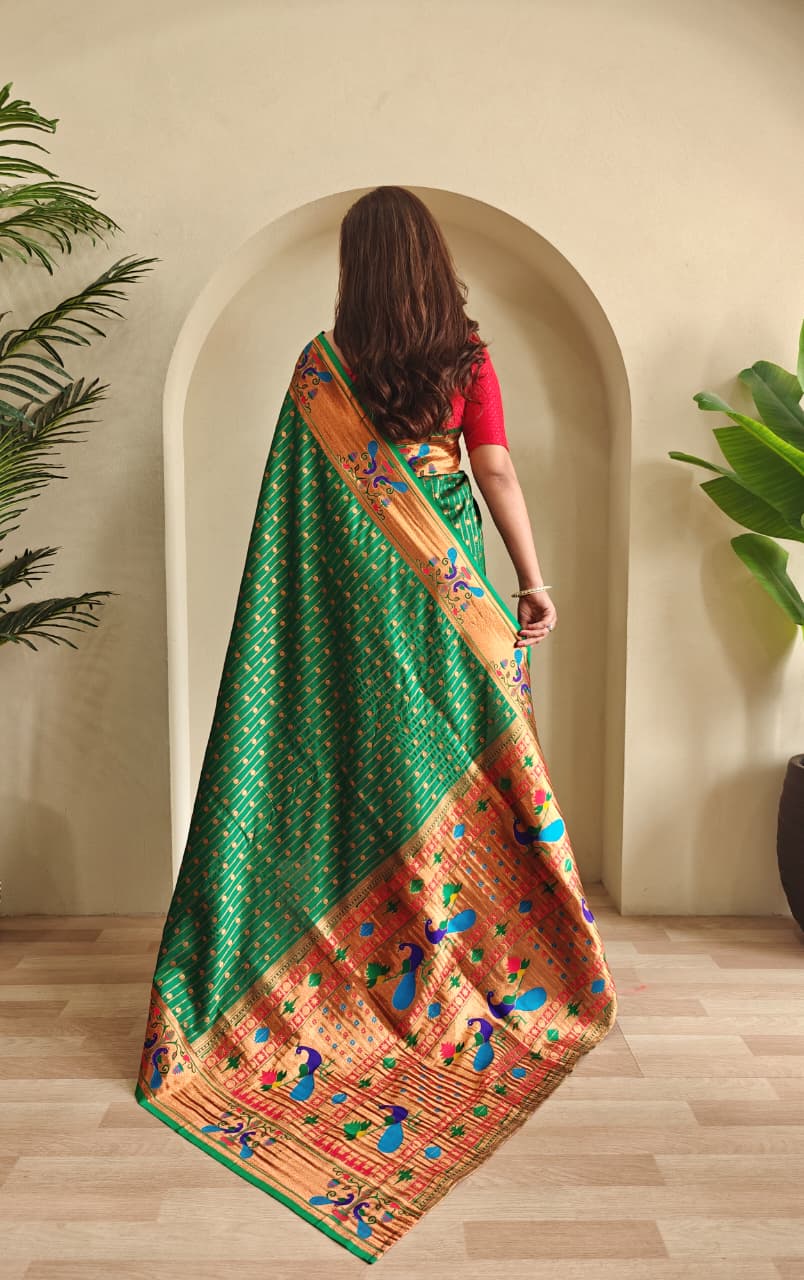 Anand Arpan Powerloom Paithani Silk (J) Ready To Wear Pocket Saree
