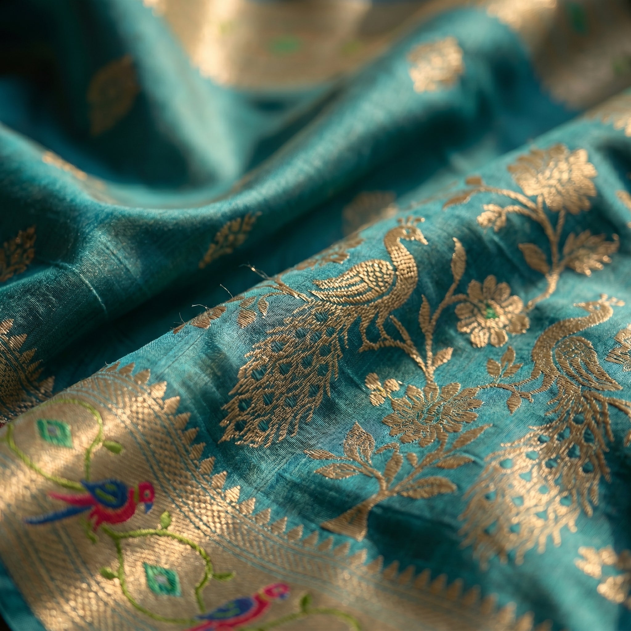 Utsav Umang Powerloom Paithani Silk (A) Ready To Wear Pocket Saree