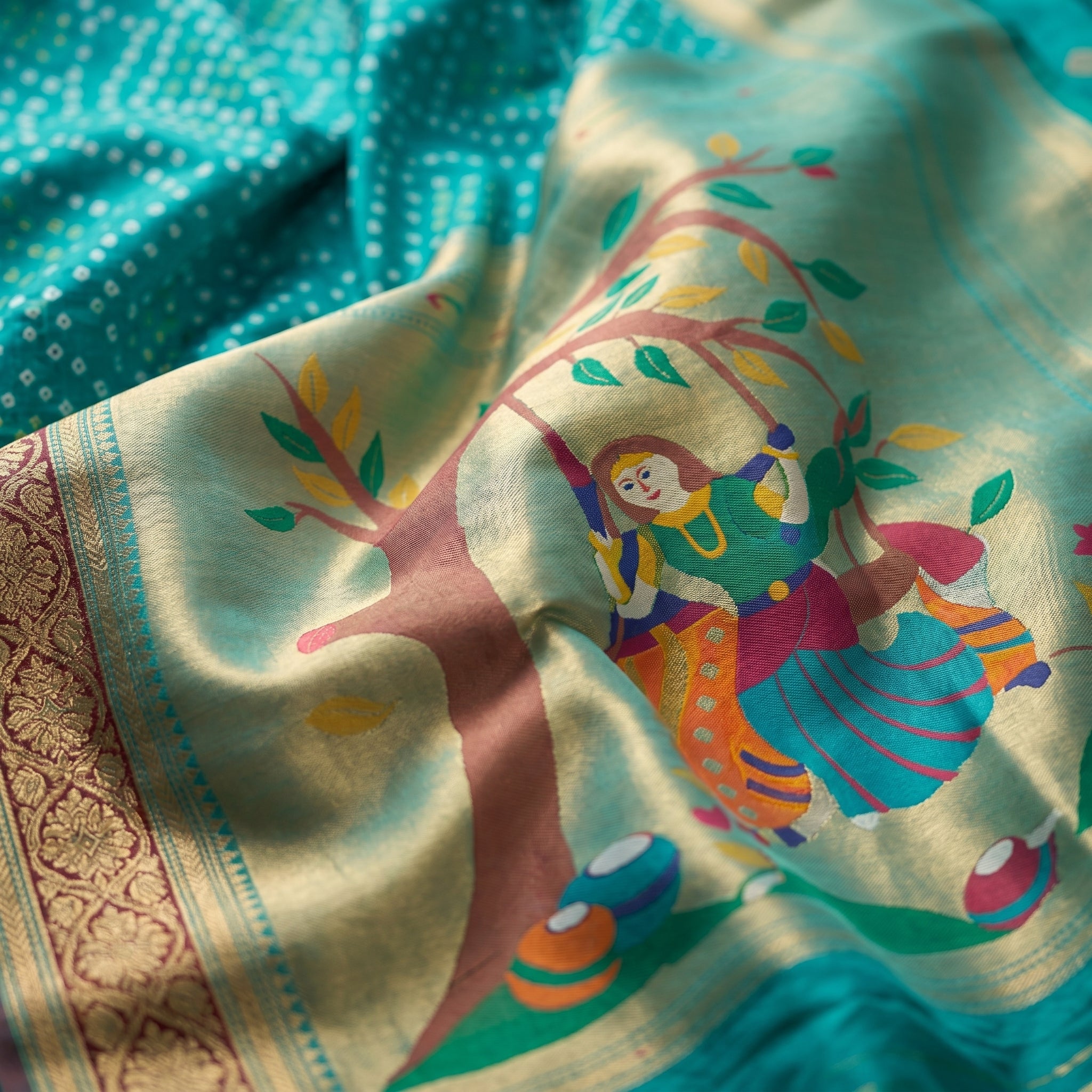 Bandhej Paithani (F) Ready To Wear Pocket Saree