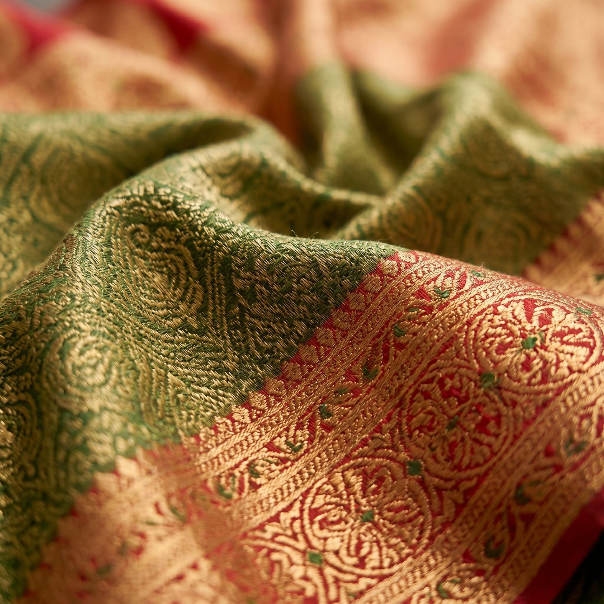 Golden Hour Banarasi Silk (B) Ready To Wear Pocket Saree