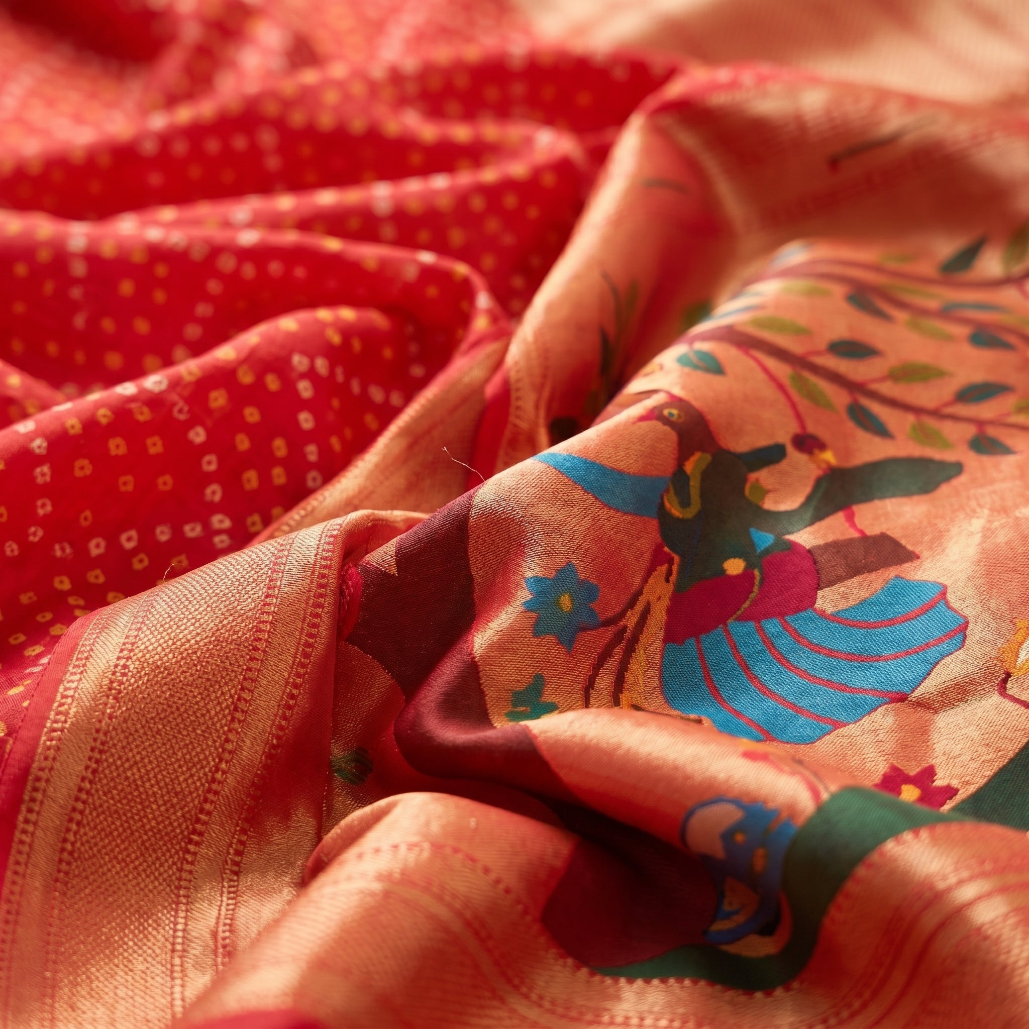 Bandhej Paithani (A) Ready To Wear Pocket Saree