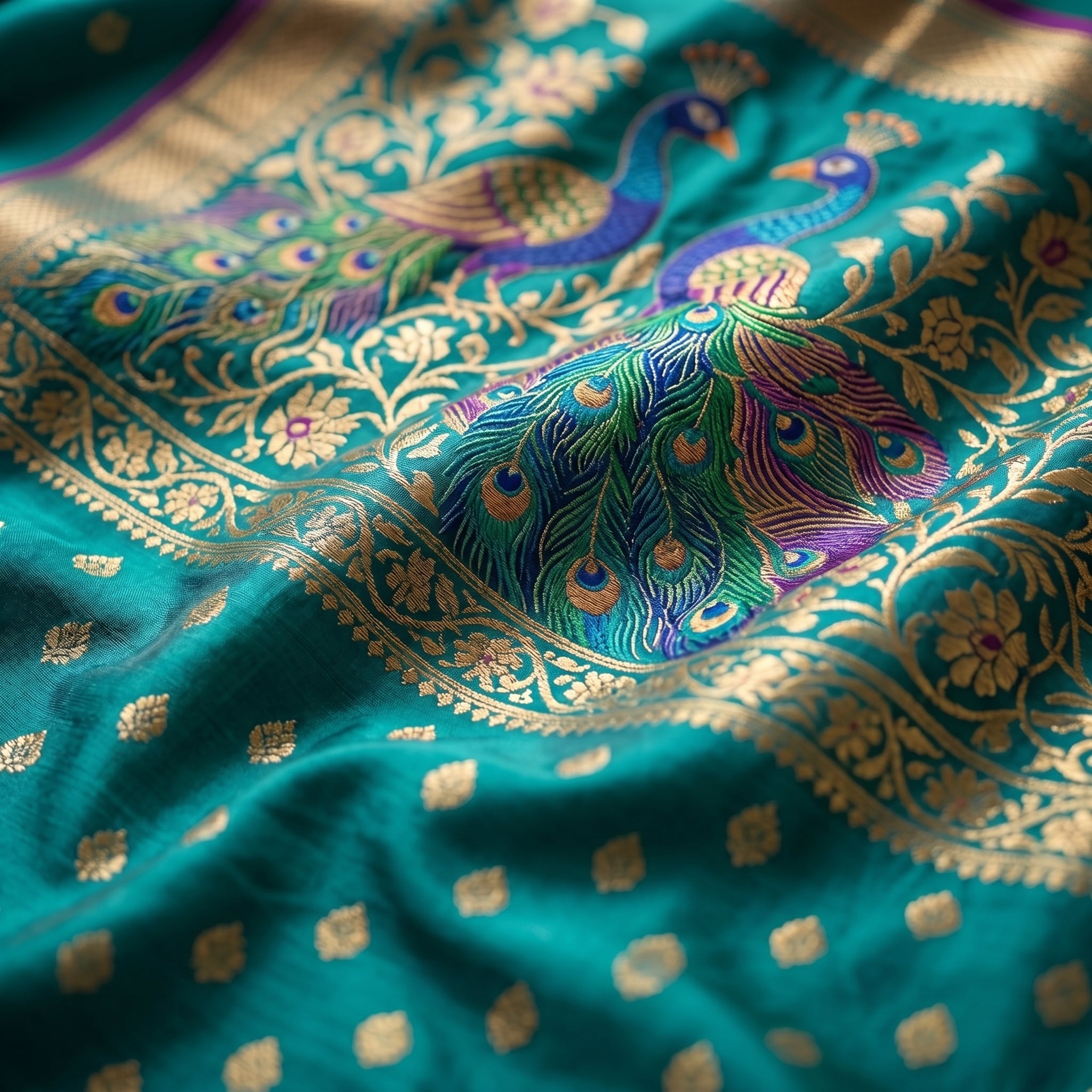 Mayurika Powerloom Paithani Silk (A) Ready To Wear Pocket Saree