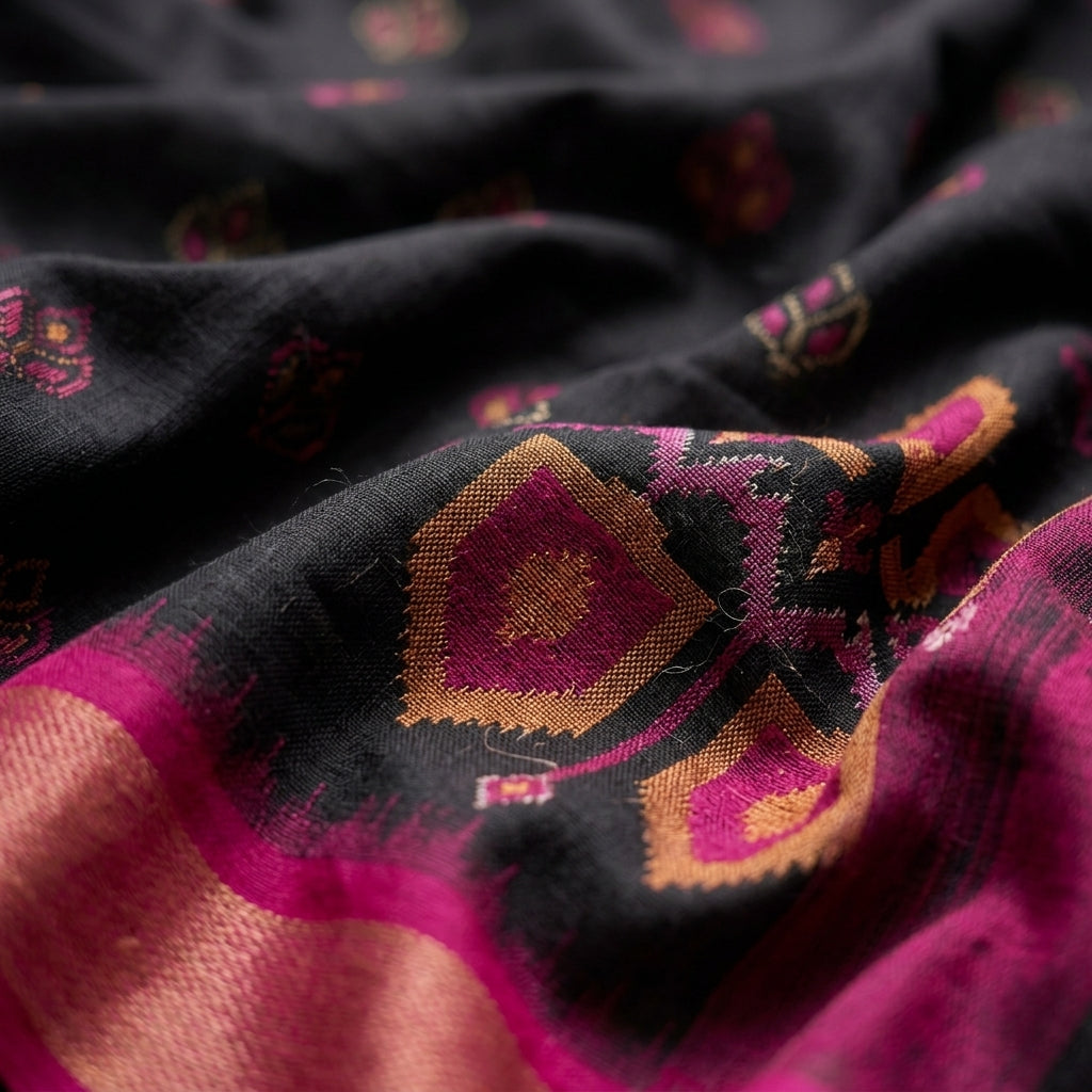 PixelLoom Silk (I) Ready To Wear Pocket Saree