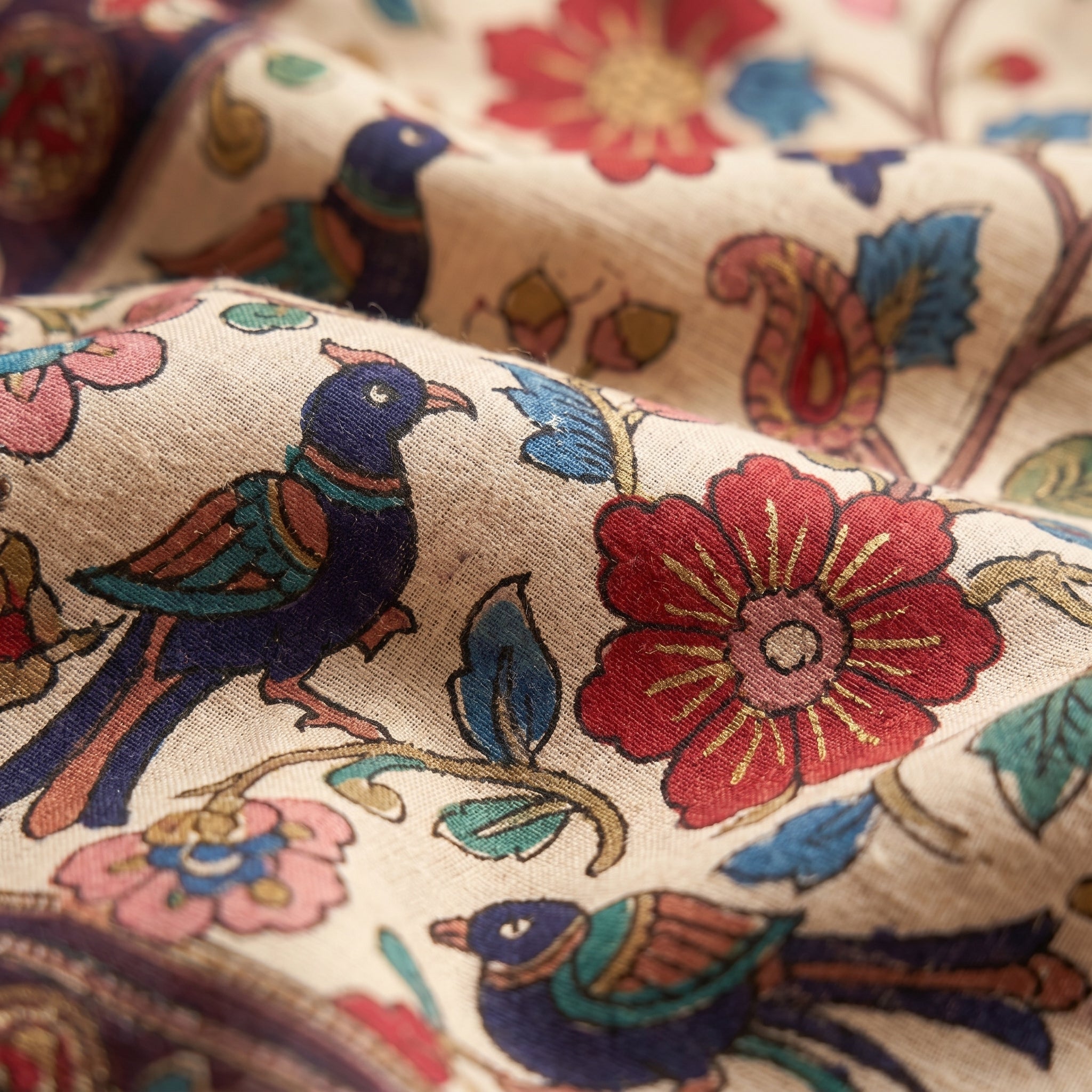 Cotton Kalamkari (D) Ready To Wear Pocket Saree